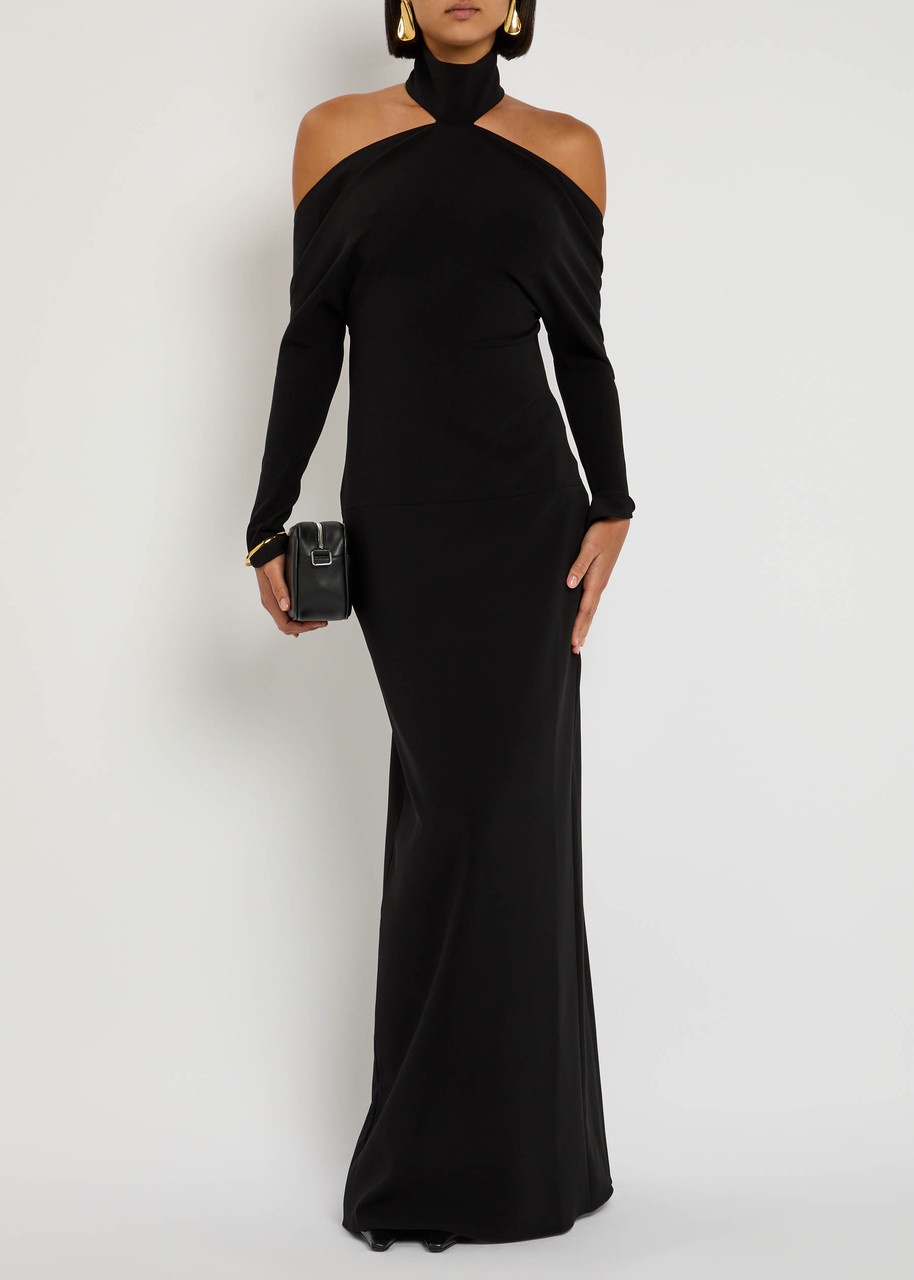 Courrèges Circle Mockneck Crepe Gown - 4