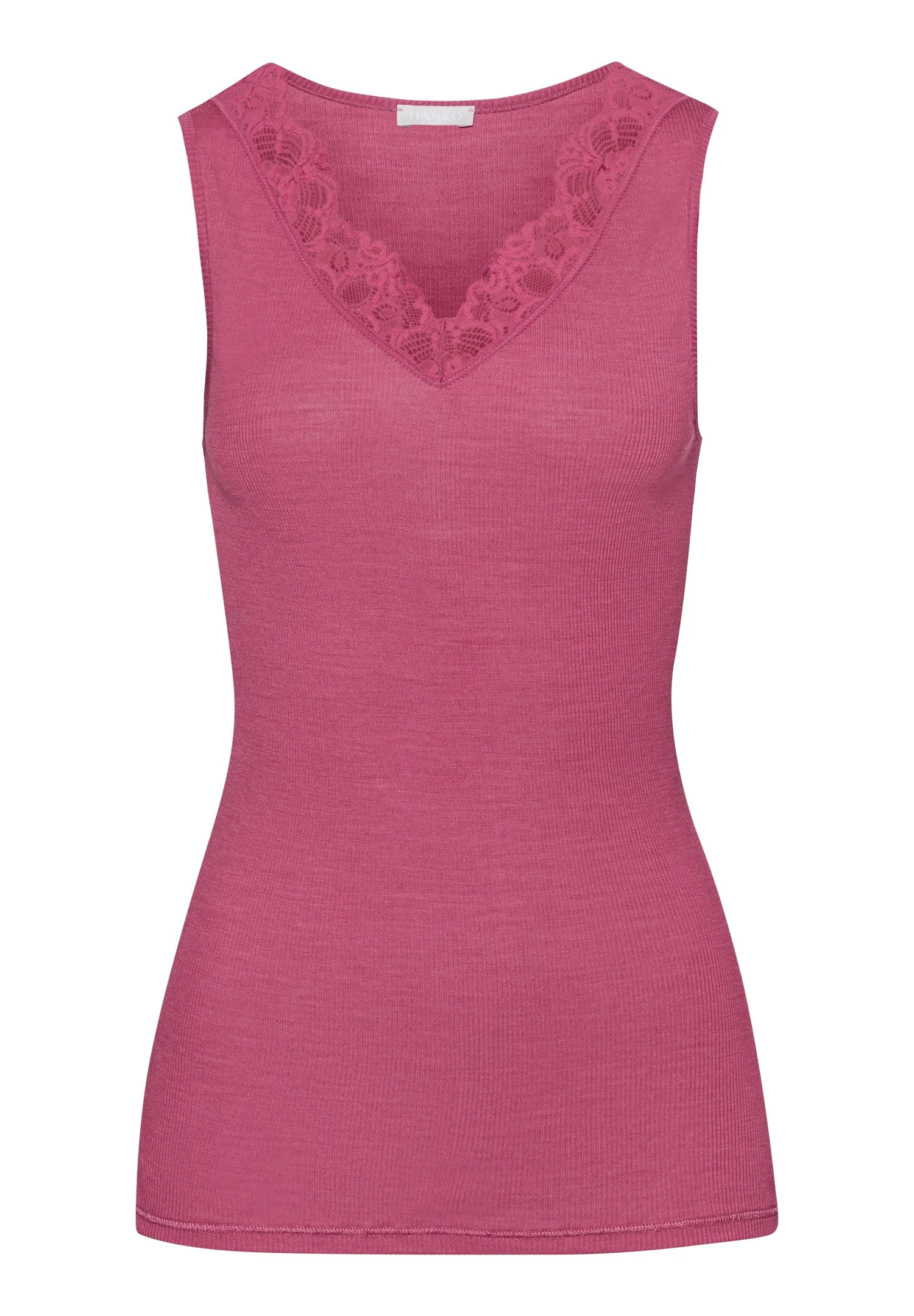 Woolen Lace Fine Ribbed Wool And Silk Tank Top - 1