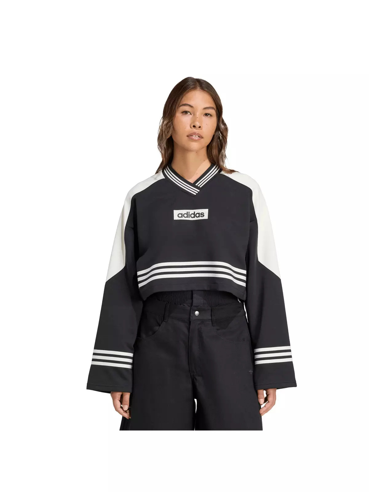 Women's Blocking Crewneck Sweatshirt - 1