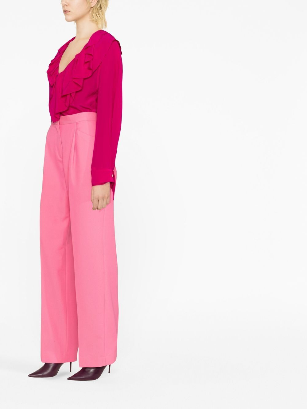 ruffled silk blouse - 4