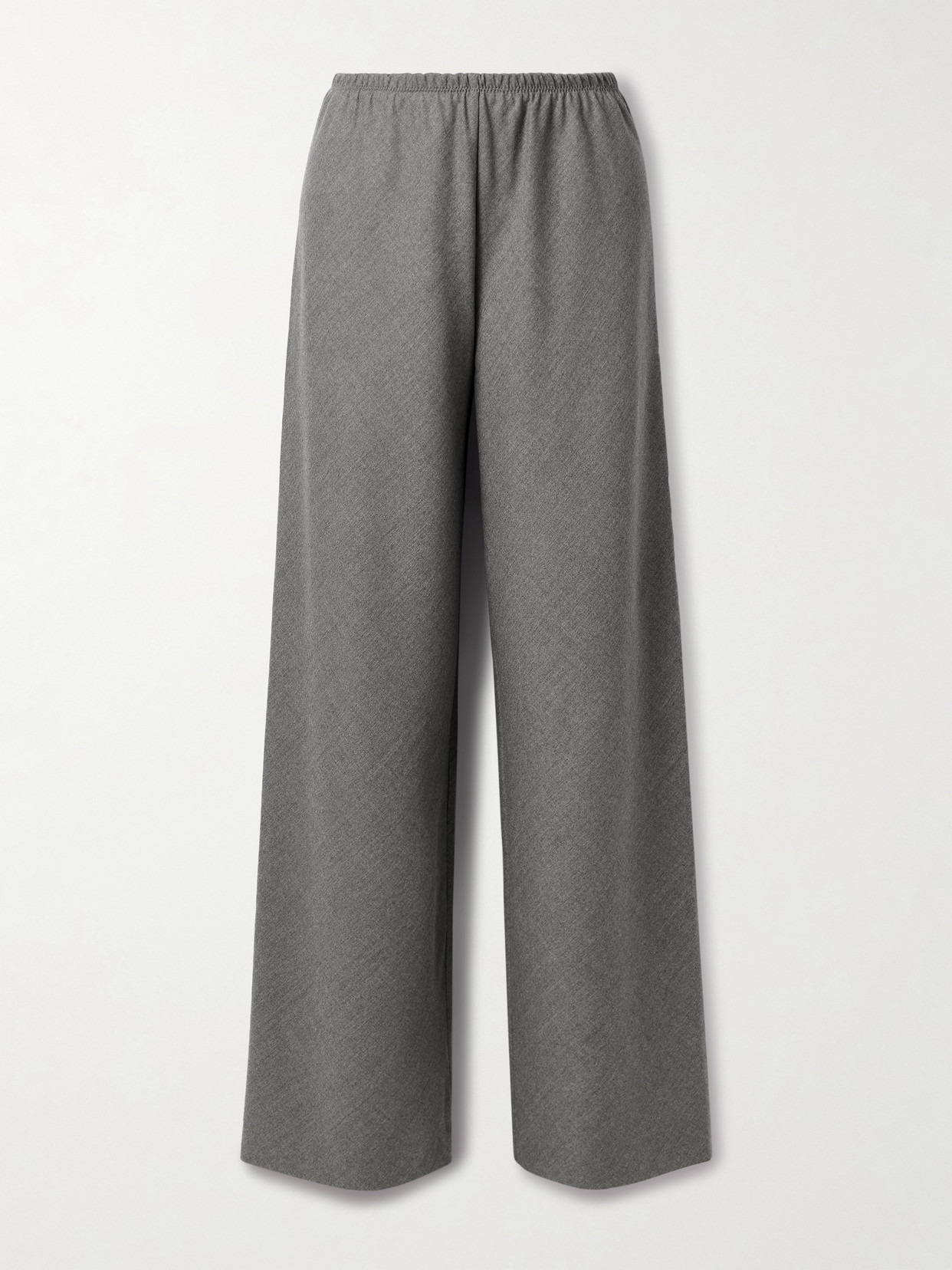 Wool-blend Flannel Wide-leg Pants - 1