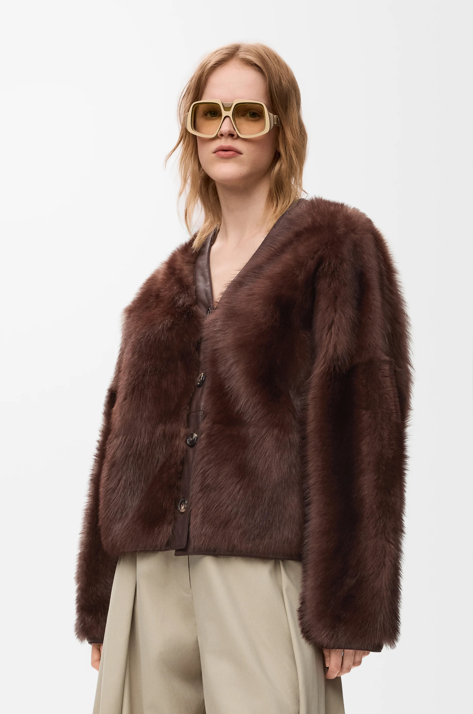 Cardigan in shearling - 3