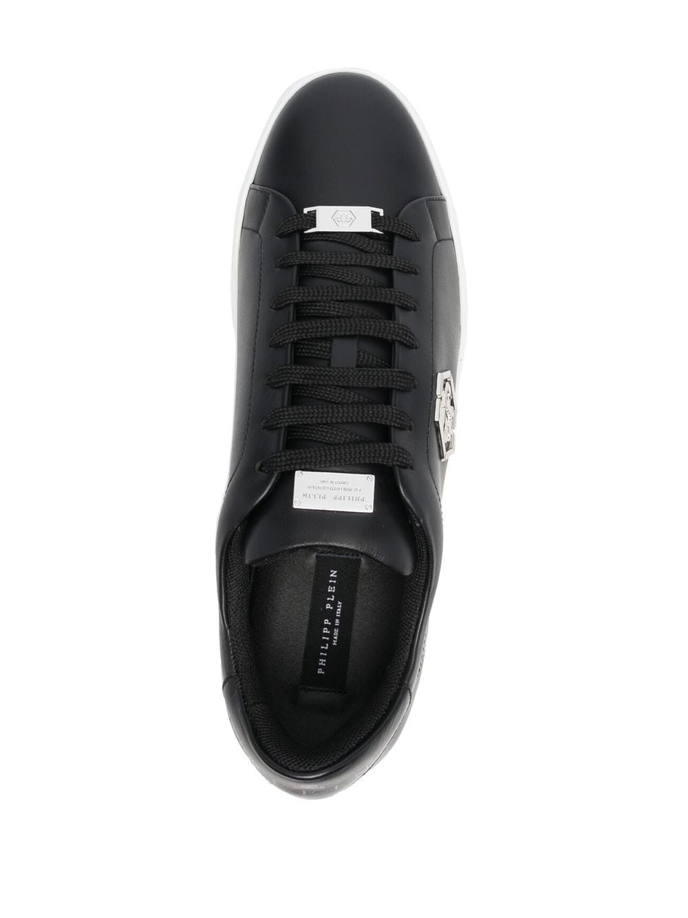 Hexagon low-top leather sneakers - 4