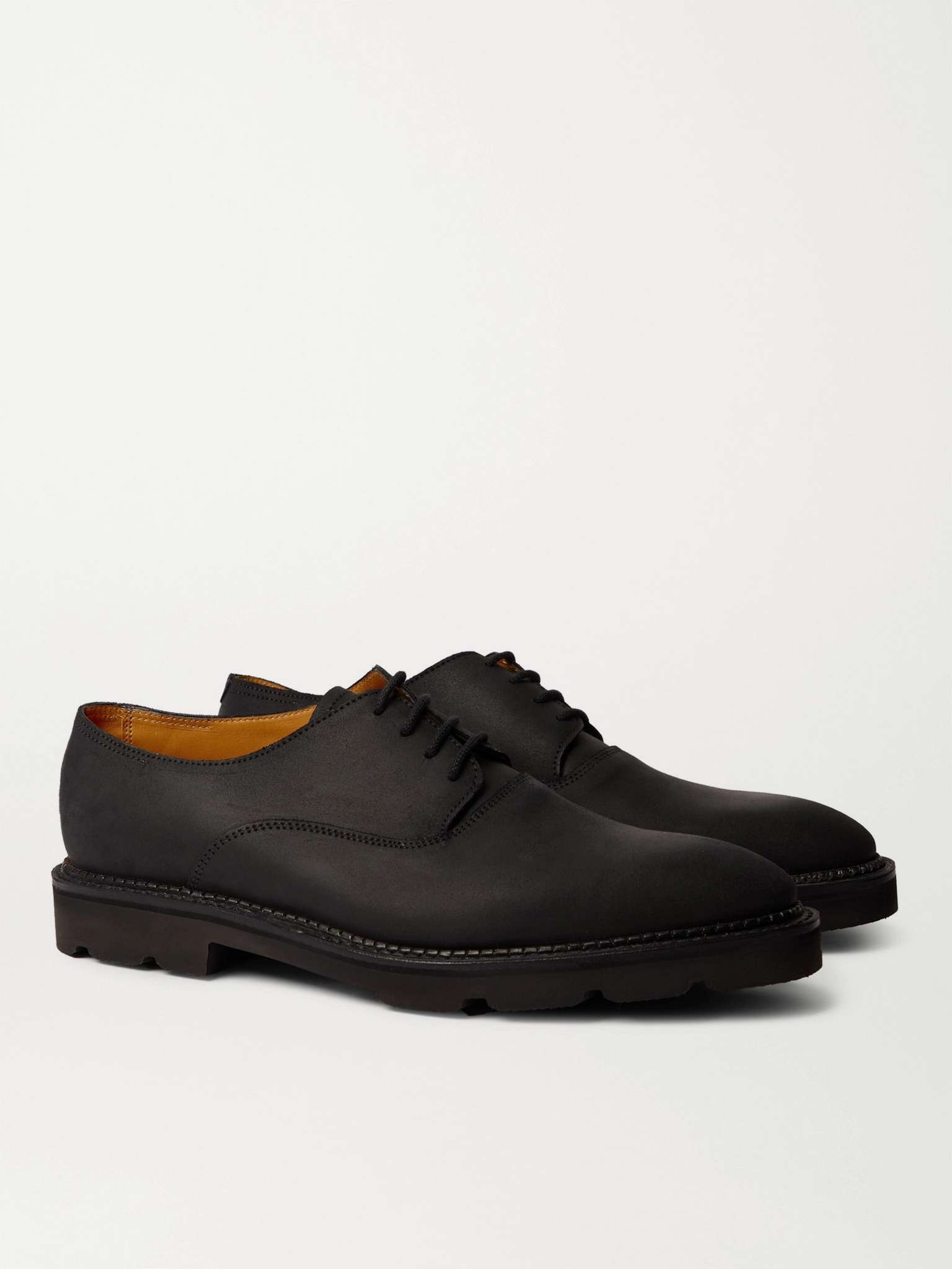 Milton Waxed-Leather Derby Shoes - 4