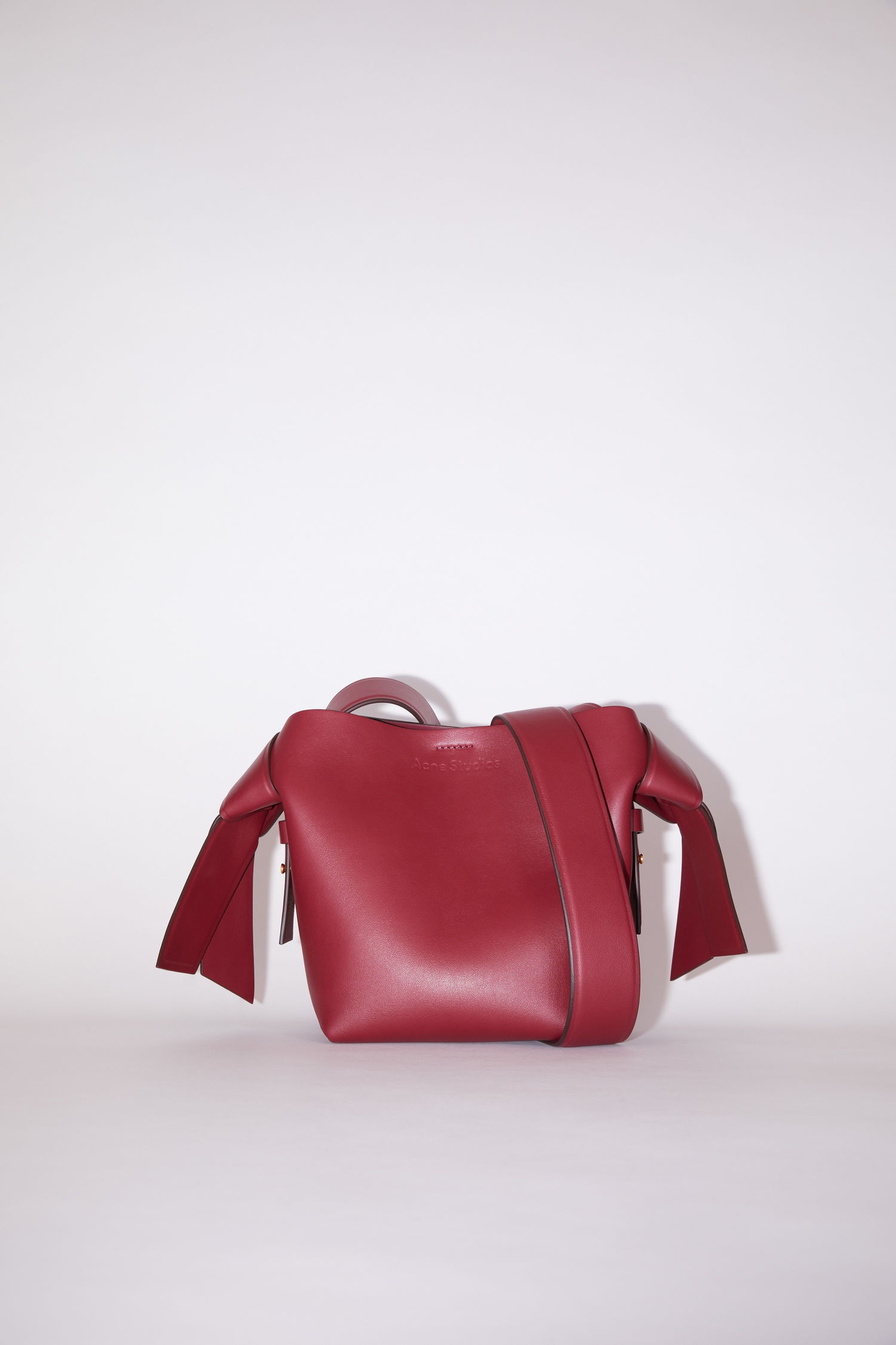 Small leather bag - Burgundy - 1