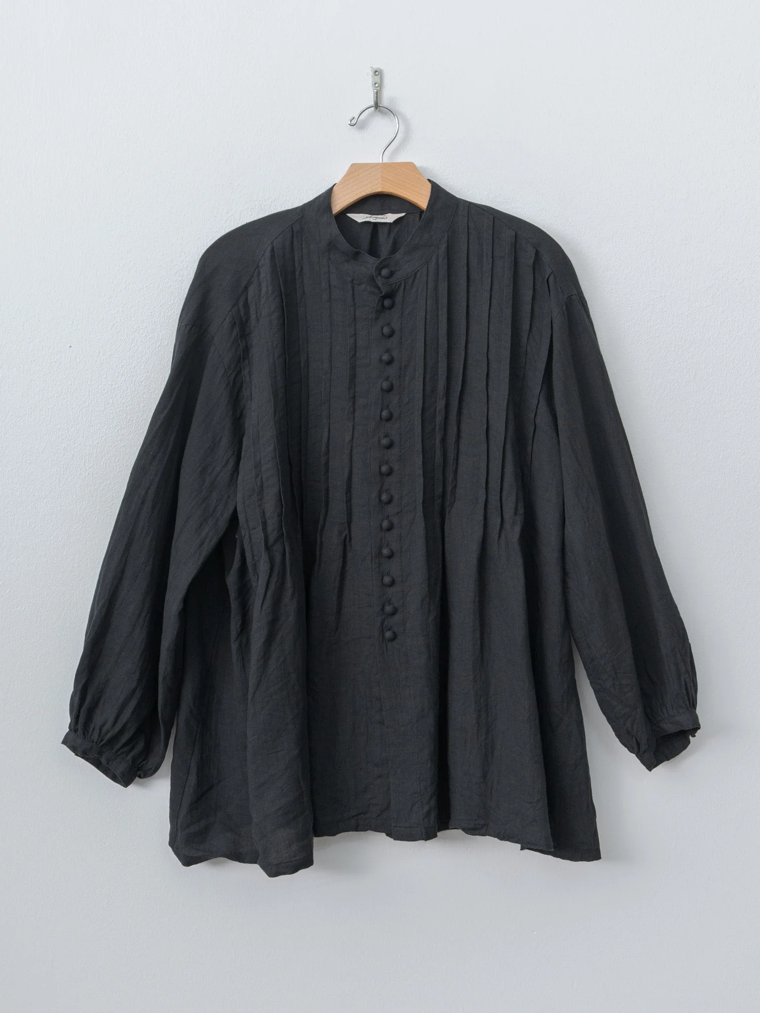 French Linen Shirt - Black - 1