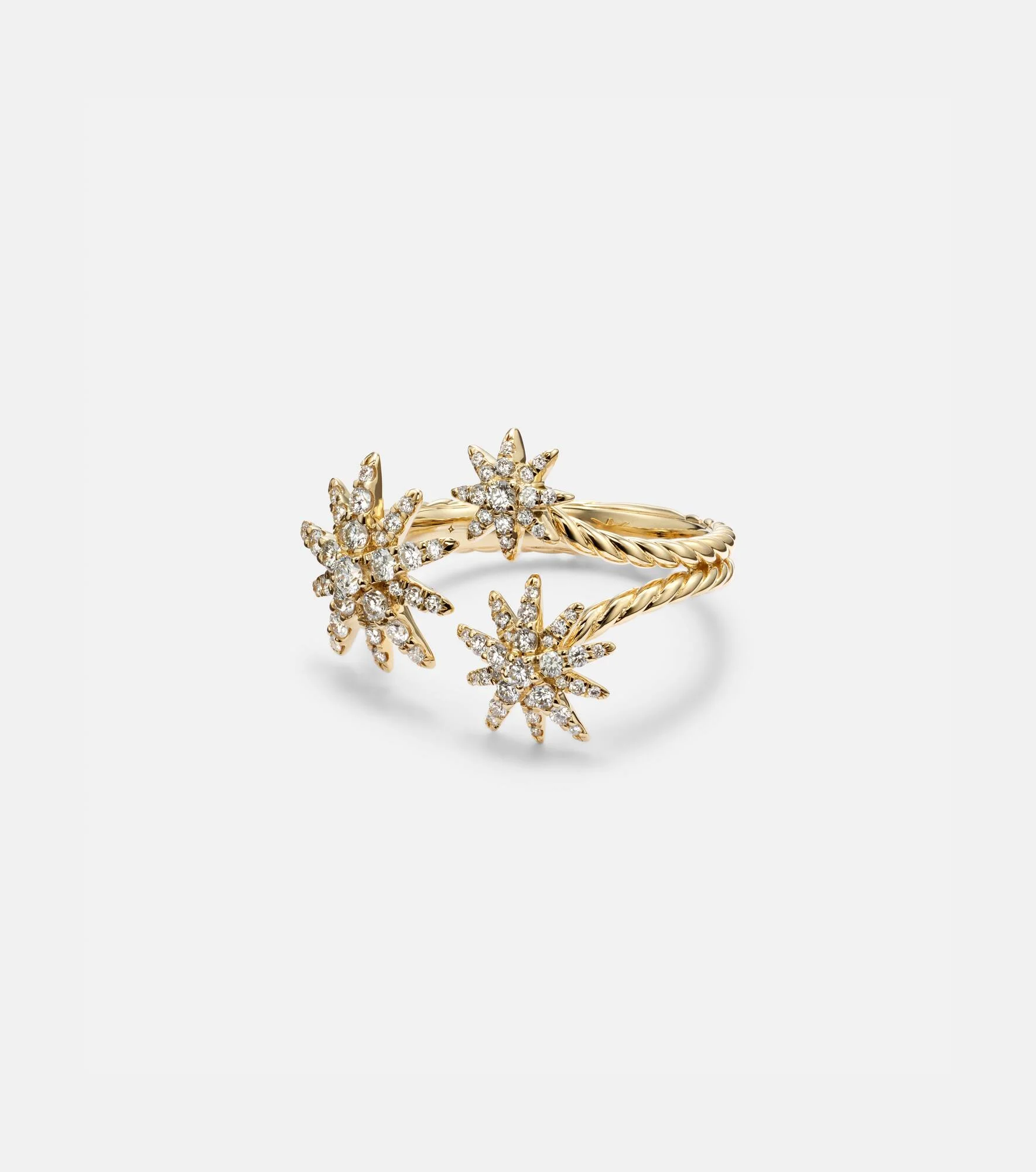 Starburst 18kt gold ring with diamonds - 1