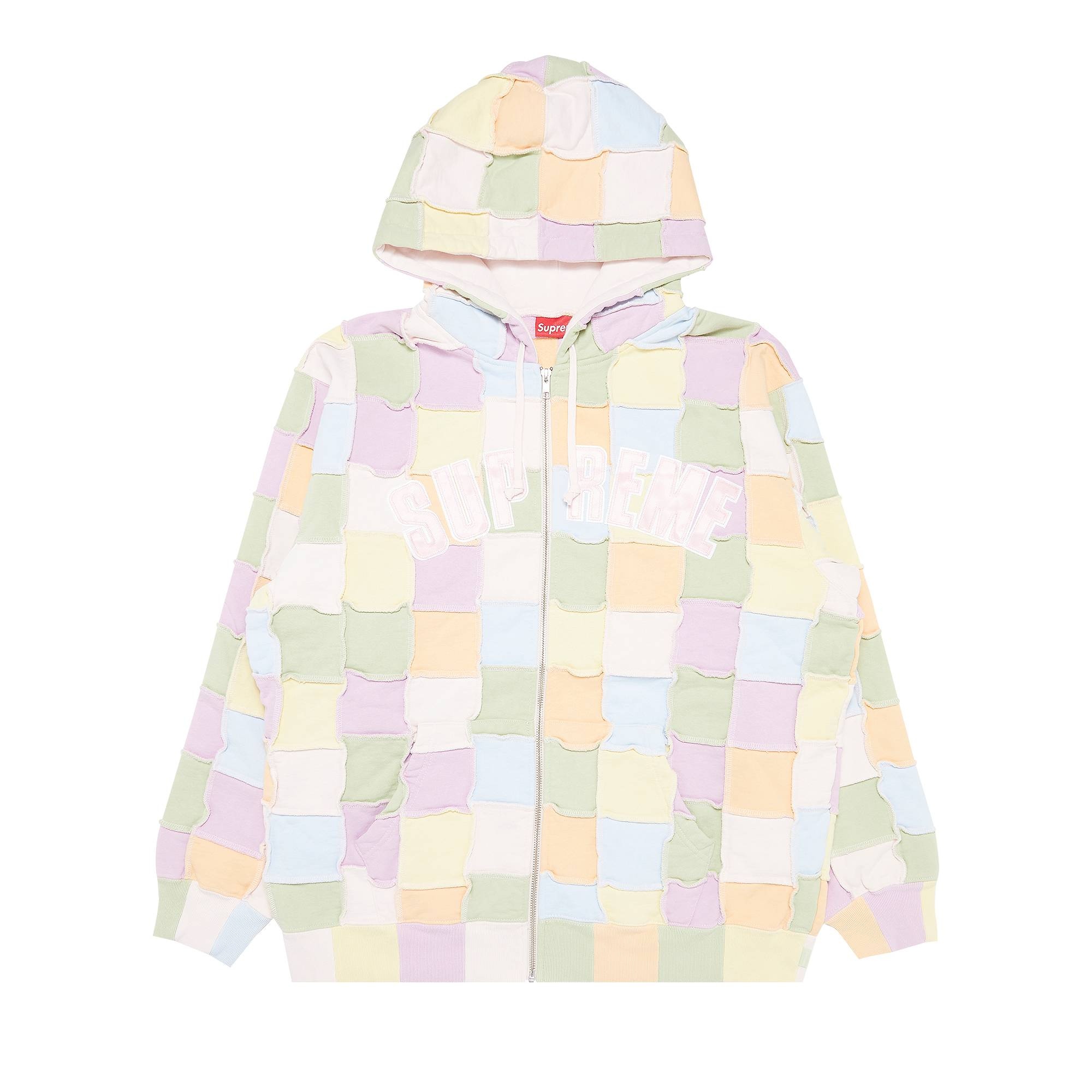 Supreme Reverse Patchwork Zip Up Hooded Sweatshirt 'Multicolor' - 1