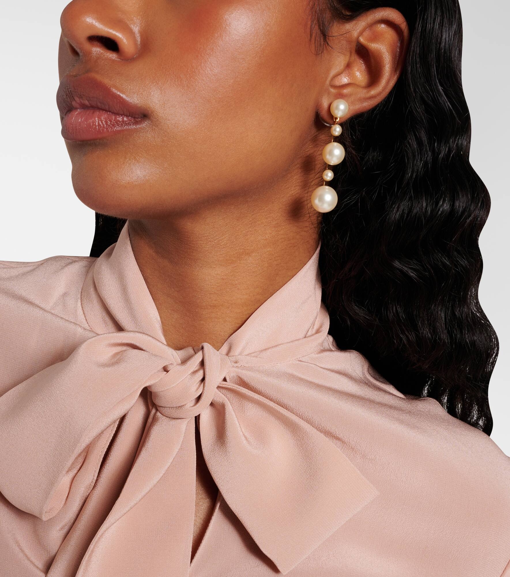 Maylin faux-pearl drop earrings - 6