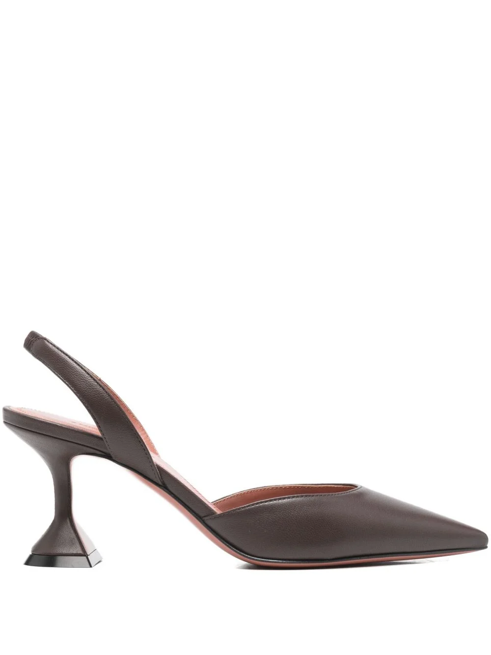 Amina Muaddi Women Holli Leather Slingback Pumps - 1