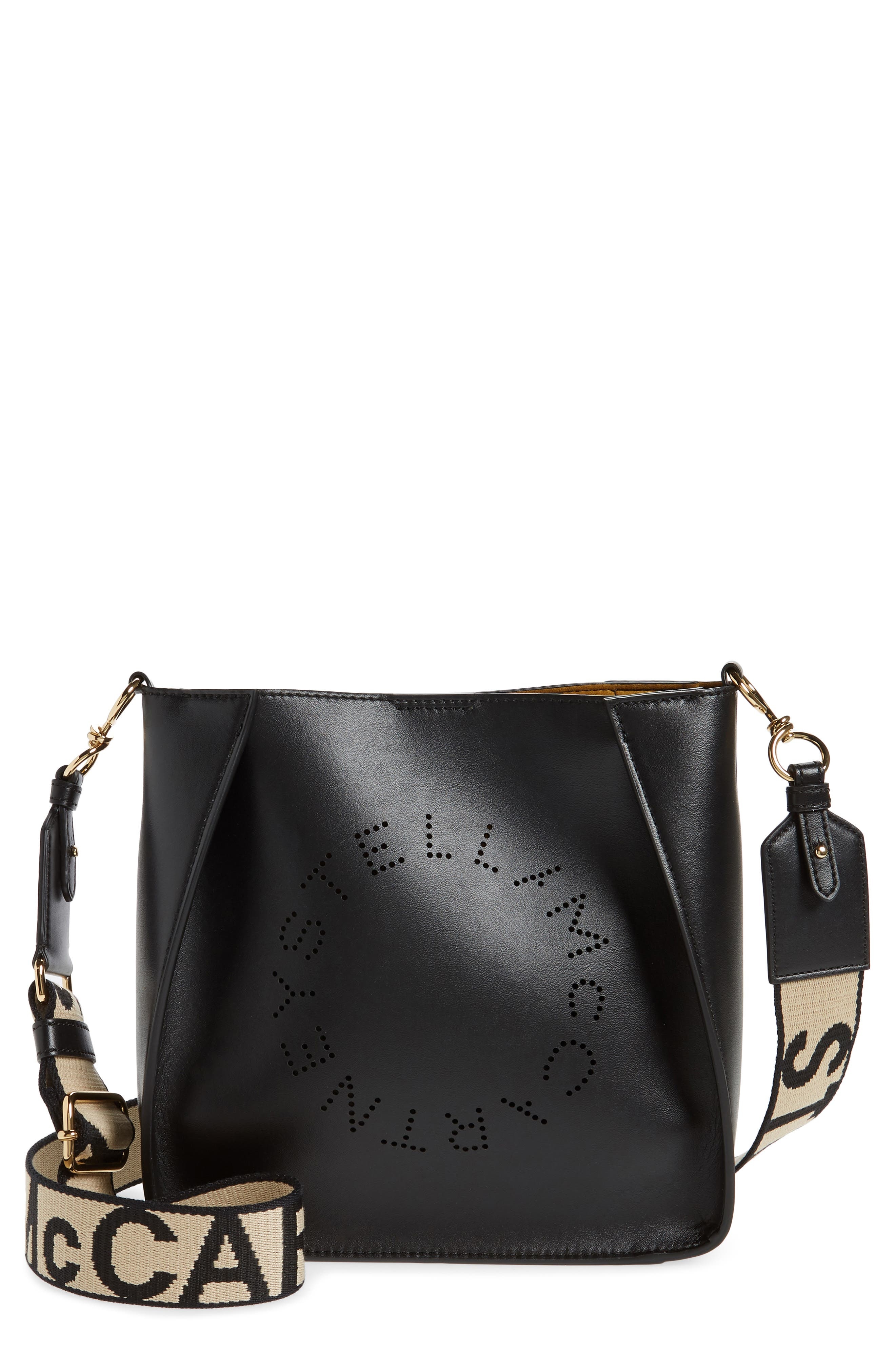 Stella McCartney Mini Faux Leather Crossbody Bag in Black at Nordstrom - 1