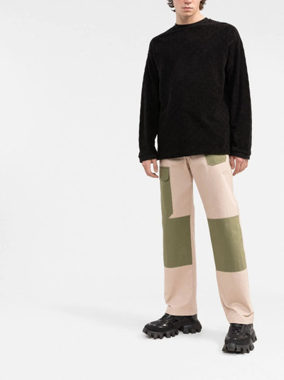 Ambush monogram towelling-finish sweatshirt outlook