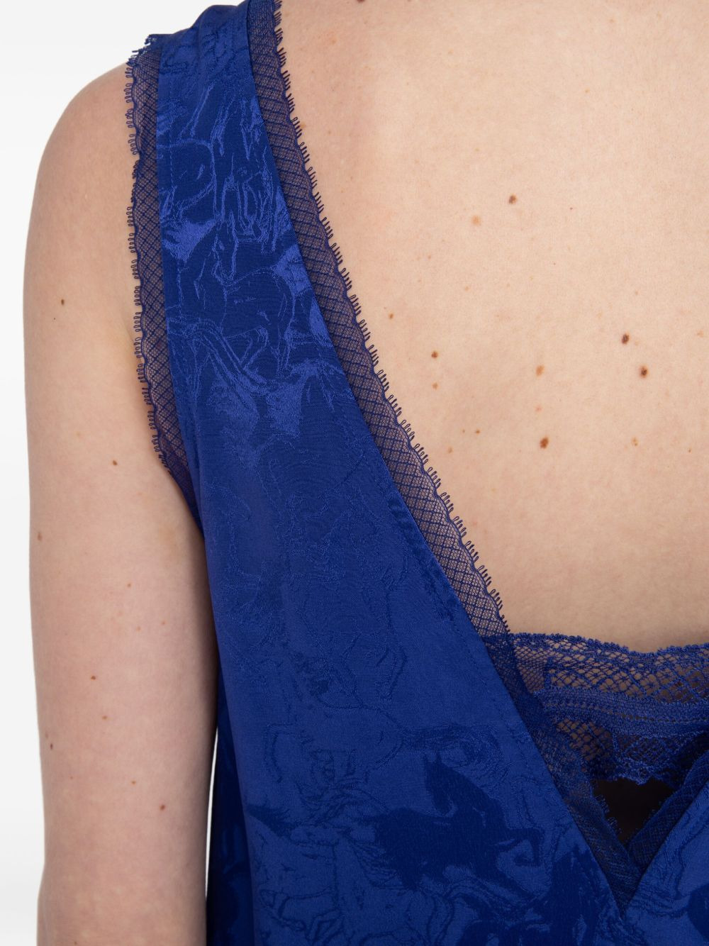 lace-trim midi dress - 5