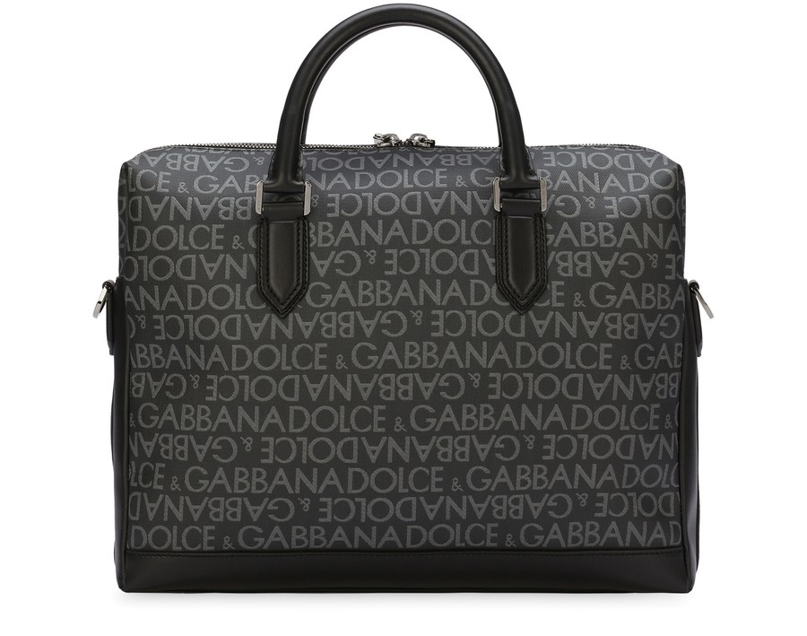 Coated jacquard briefcase - 4
