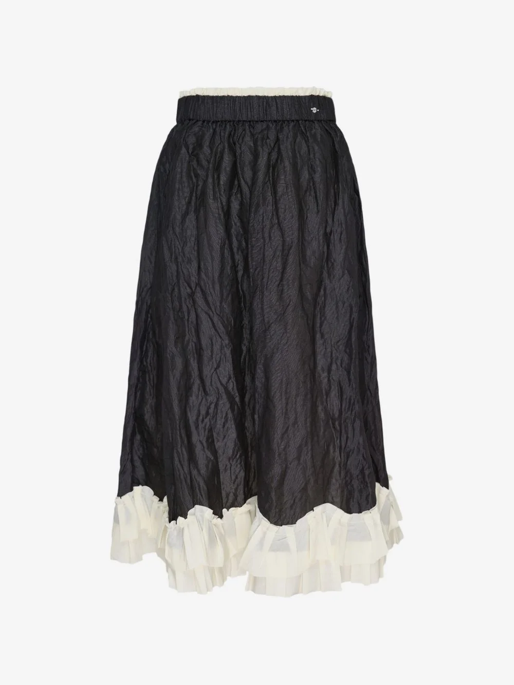 ruffled A-line midi skirt - 1