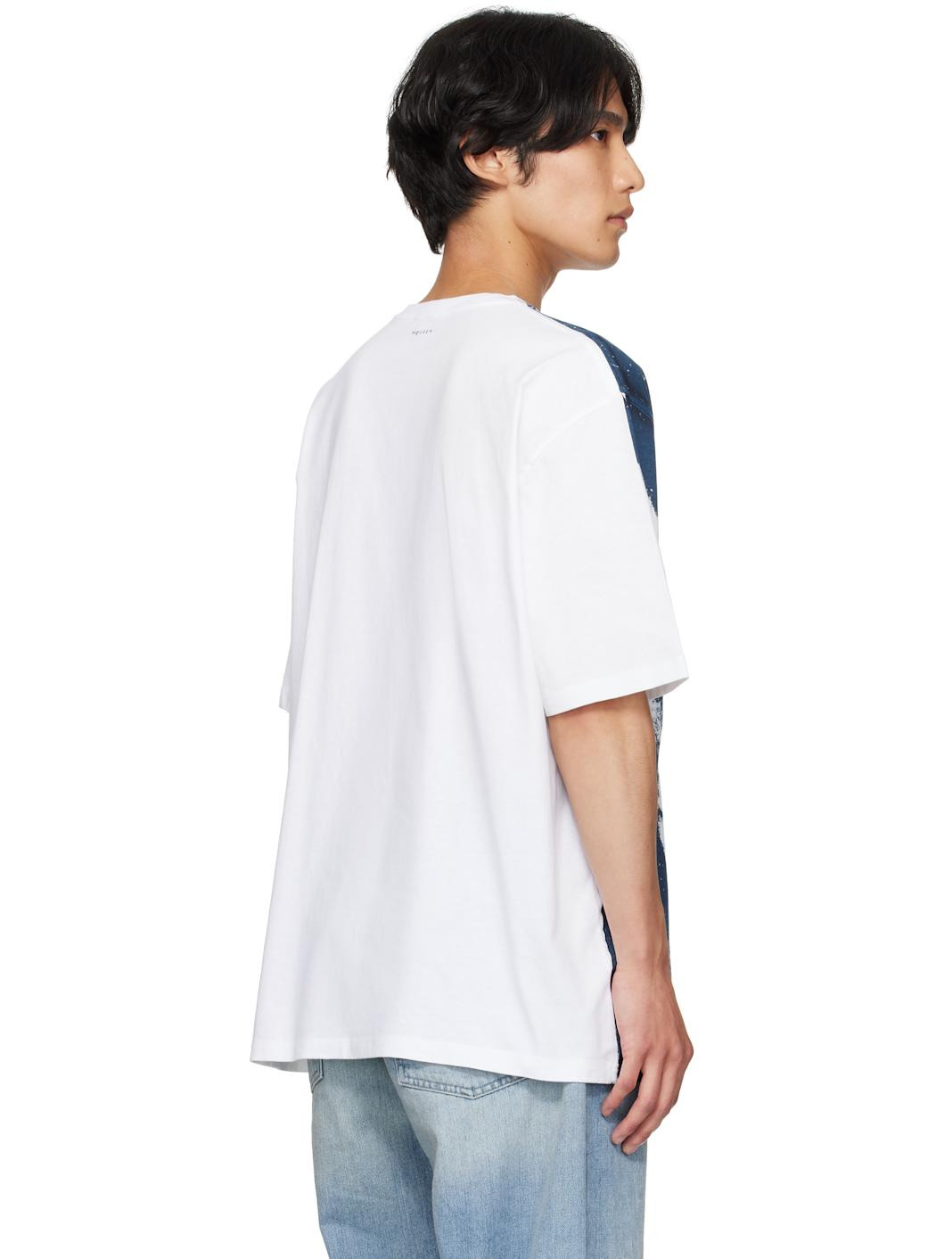 White & Blue Exploded Skull T-shirt - 3