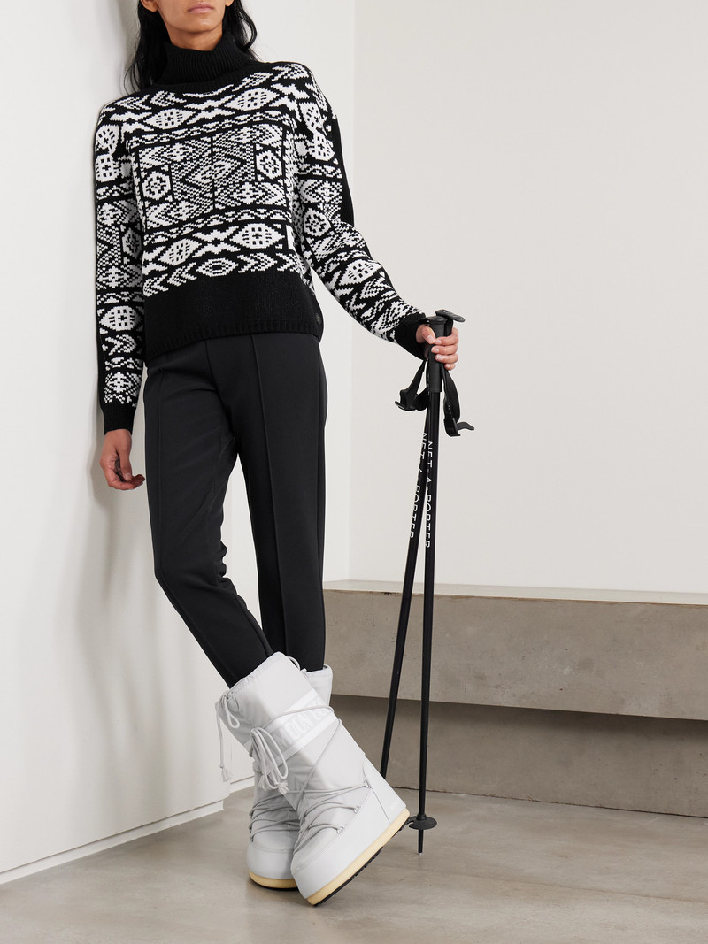 BOGNER Nadin Fair Isle Appliquéd Wool-jacquard Turtleneck Sweater outlook