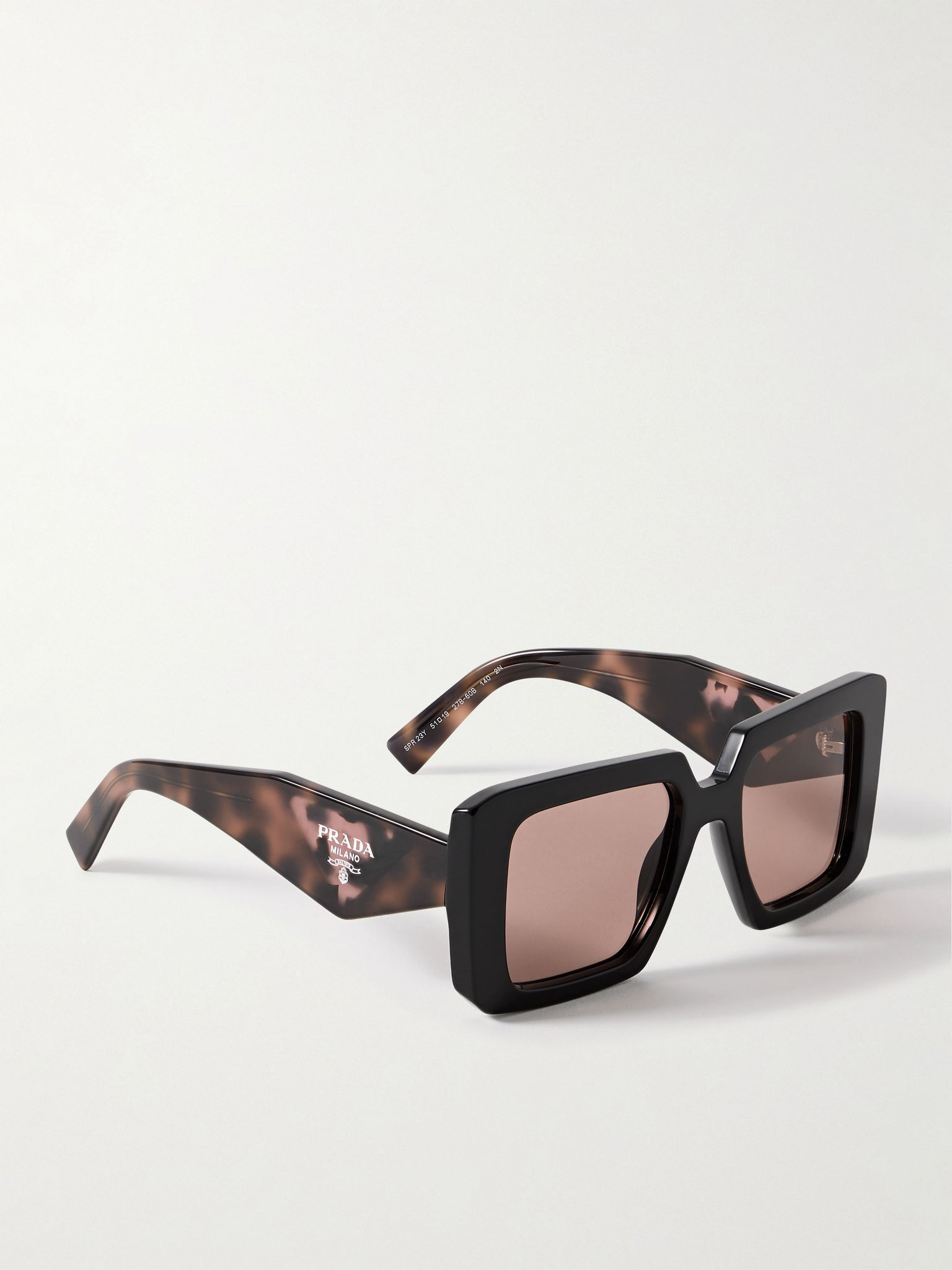 Square-frame tortoiseshell acetate sunglasses Tortoiseshell - 3