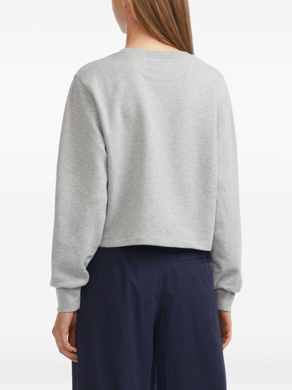 anchor-embroidered sweatshirt - 4