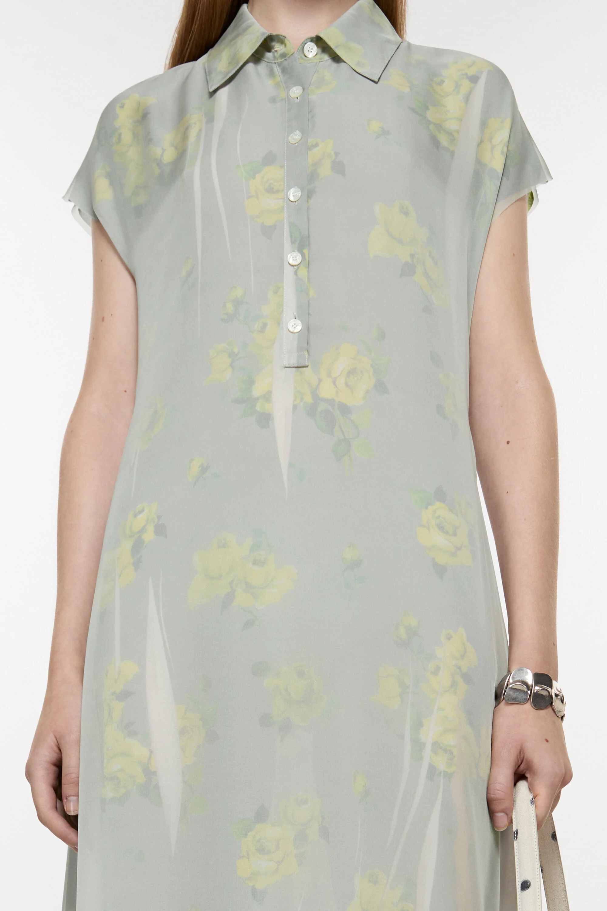 Layered dress - Yellow/grey - 5