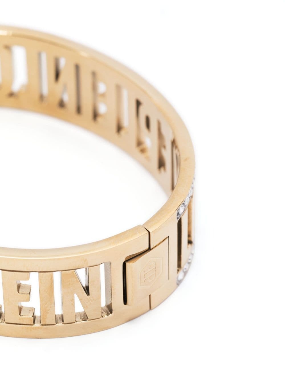 logo-lettering band bracelet - 3