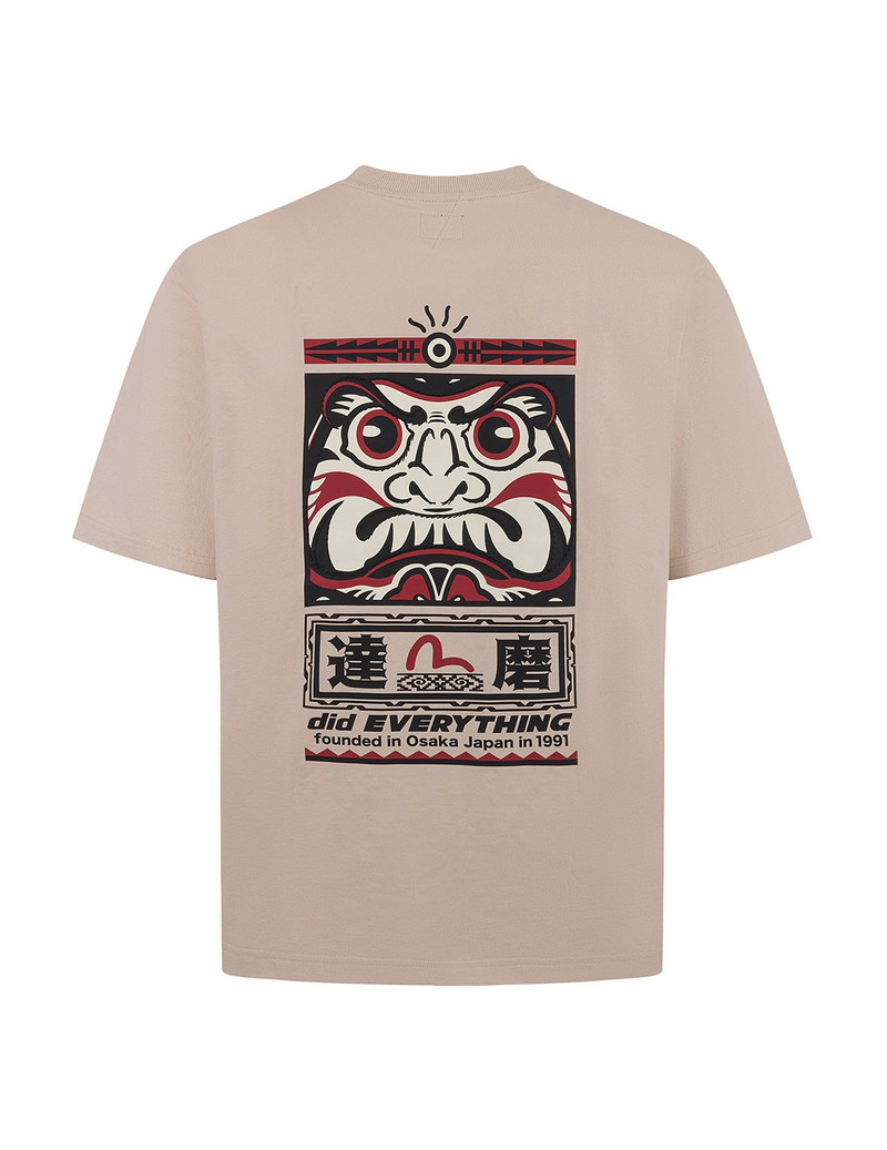 Seagull and Daruma Totem Print Regular Fit T-shirt 10
