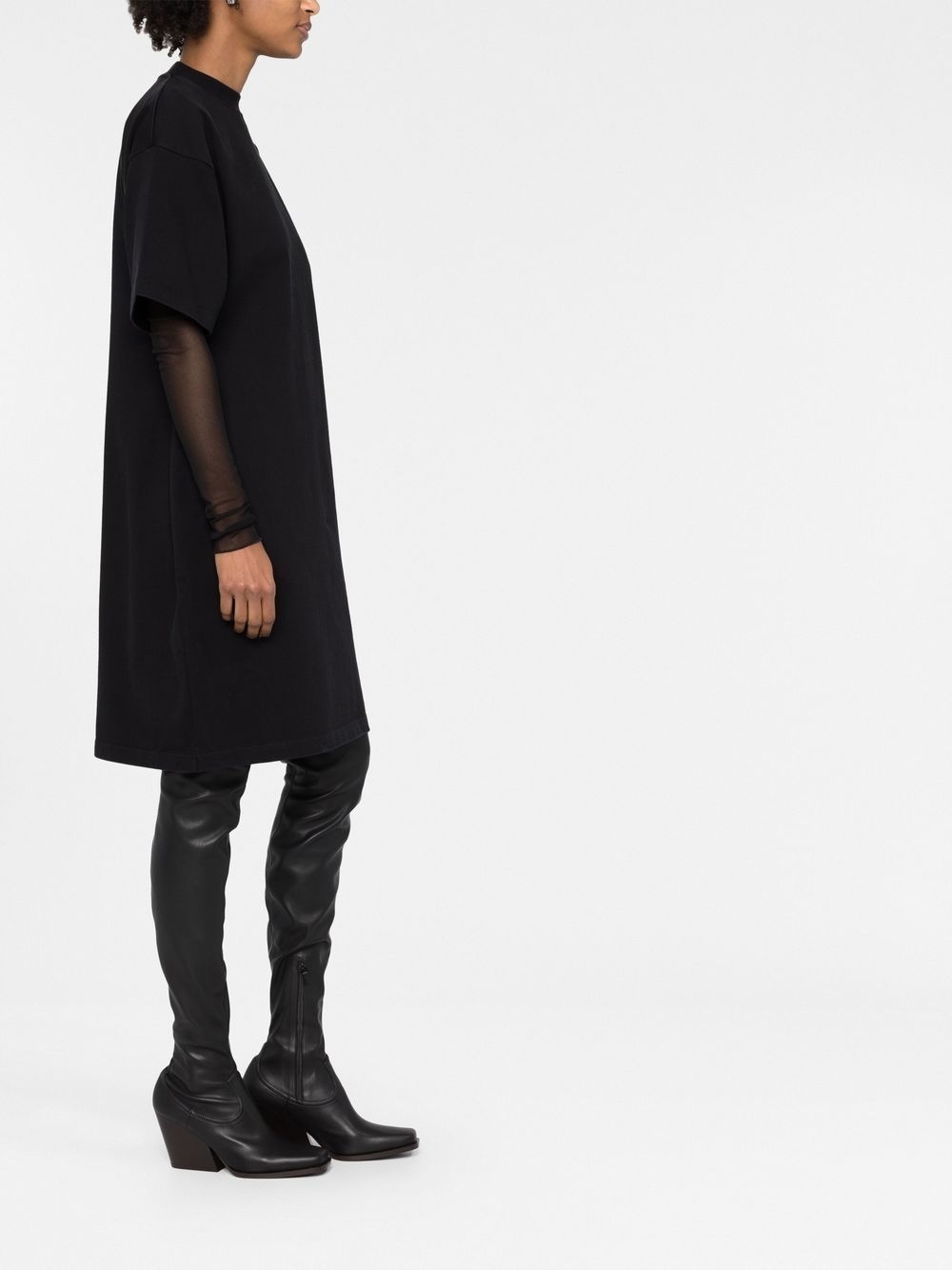 Hourglass cotton T-shirt dress - 4