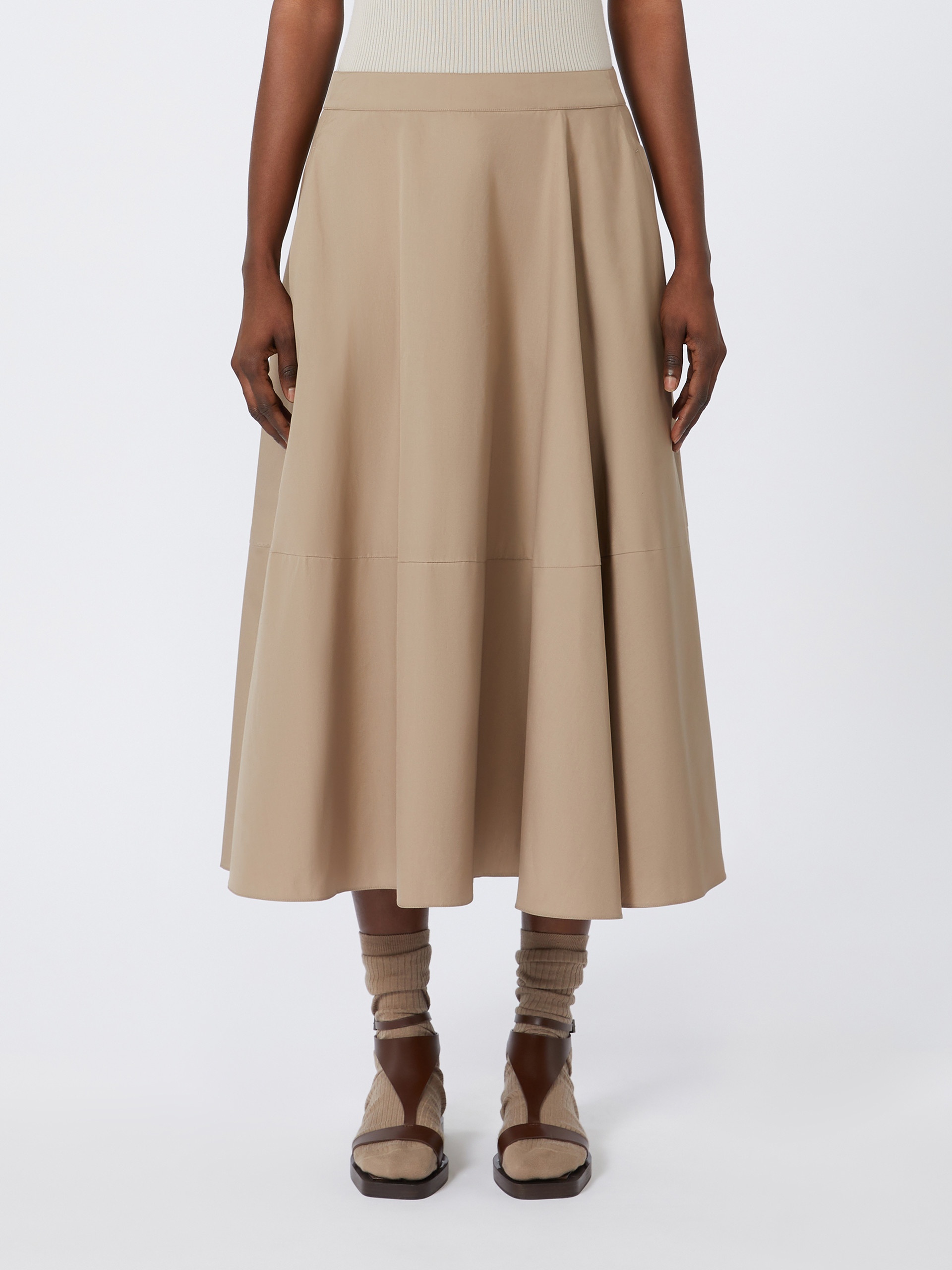 DESY Long cotton poplin skirt - 3