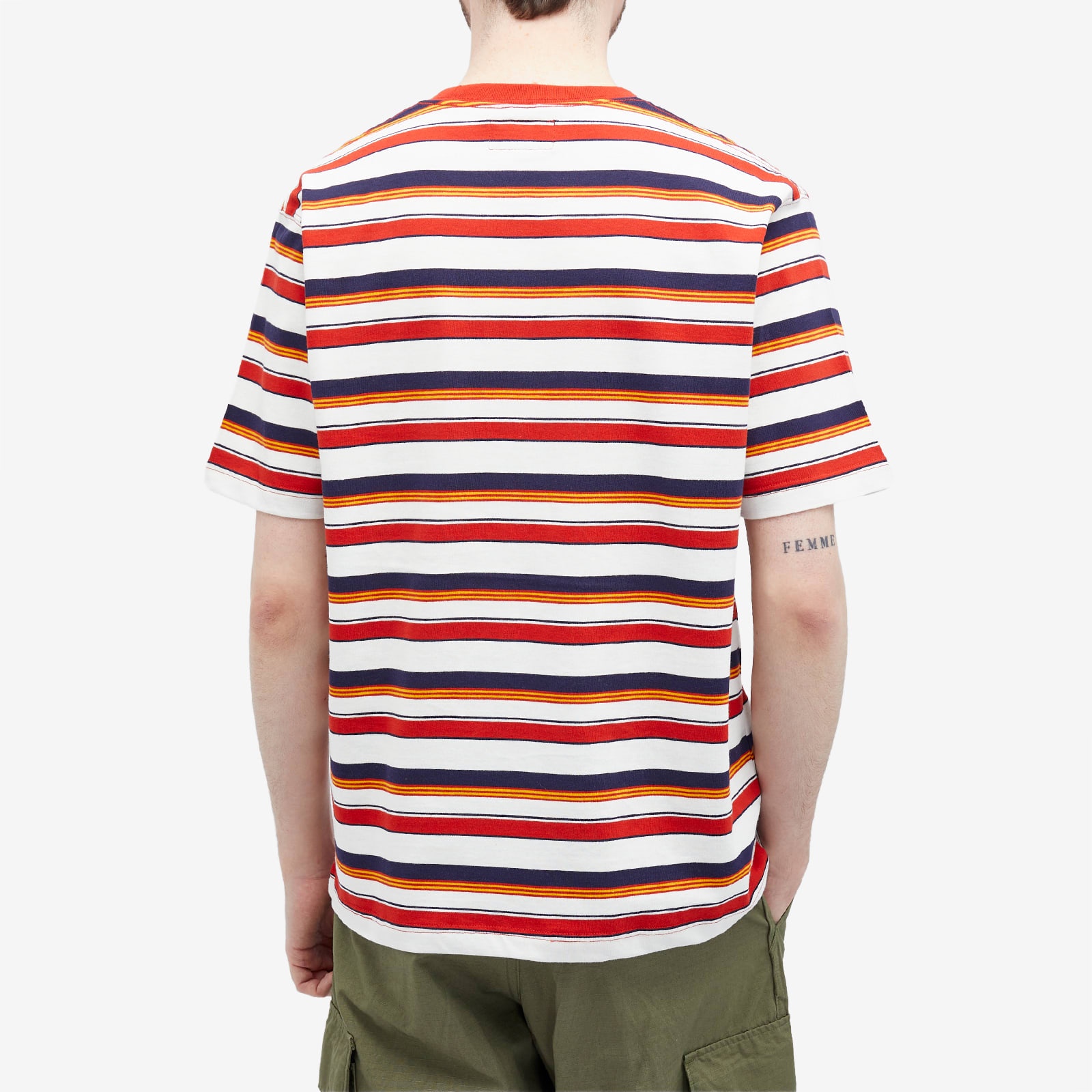 Beams Plus Multi Stripe Pocket T-Shirt - 3