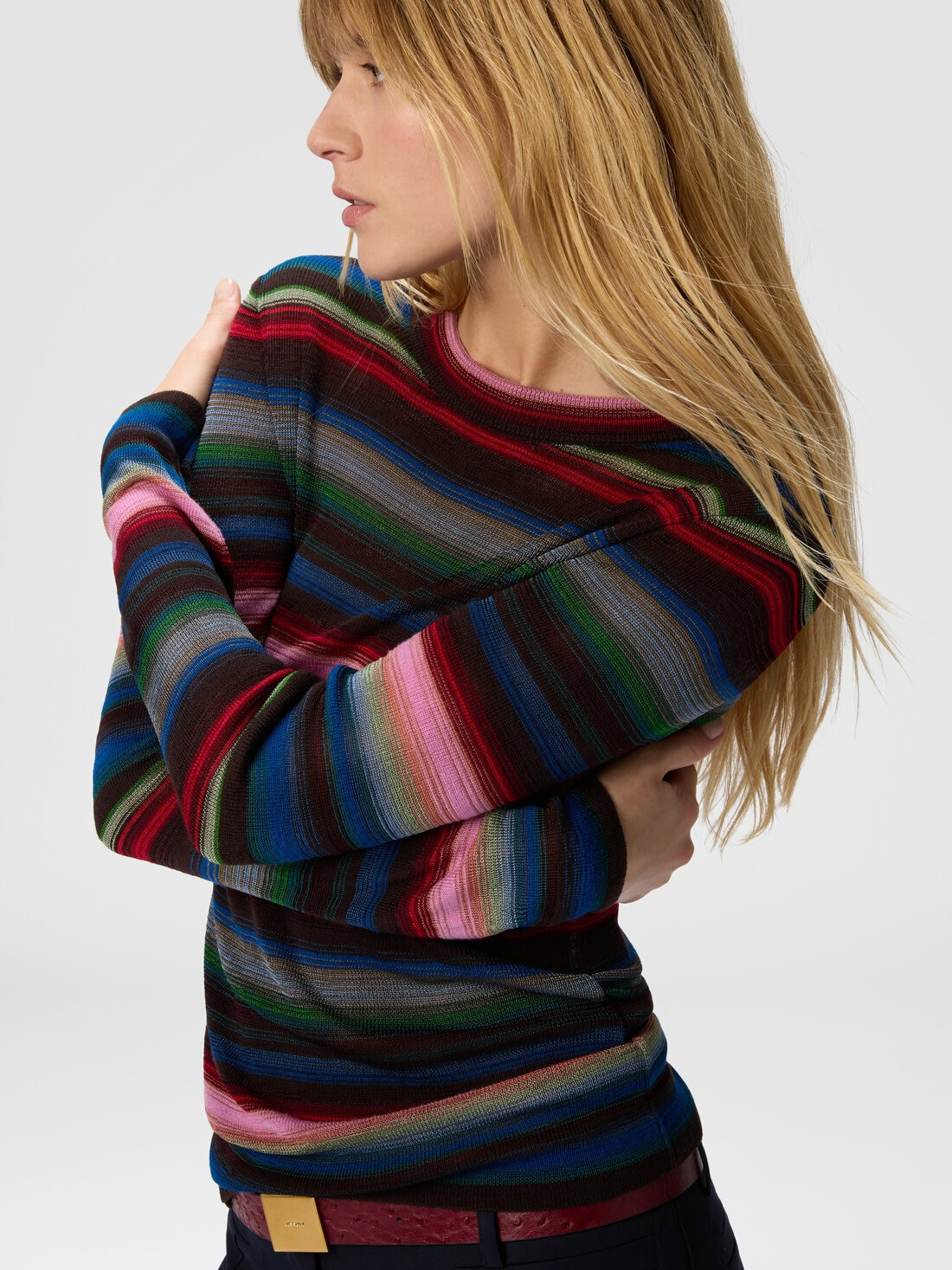 Striped crew neck sweater - 5