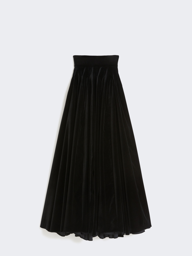 BARTOLO1234 Long, smooth velvet skirt 1