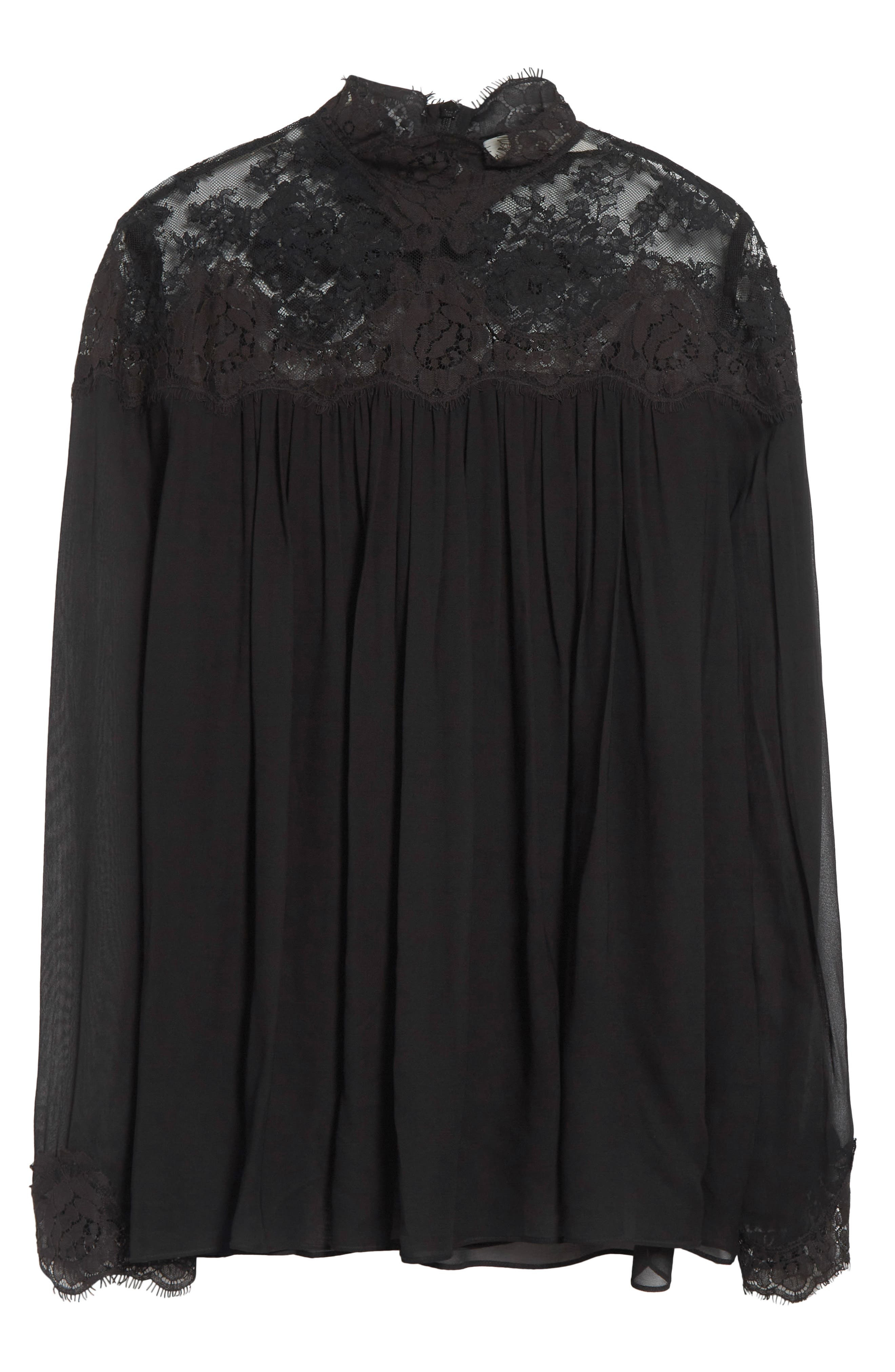 Zimmermann Hypnotic Lace Yoke Top in Black at Nordstrom - 6