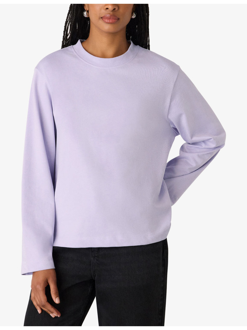 Round-Neck Long-Sleeve Cotton-Jersey Top 3