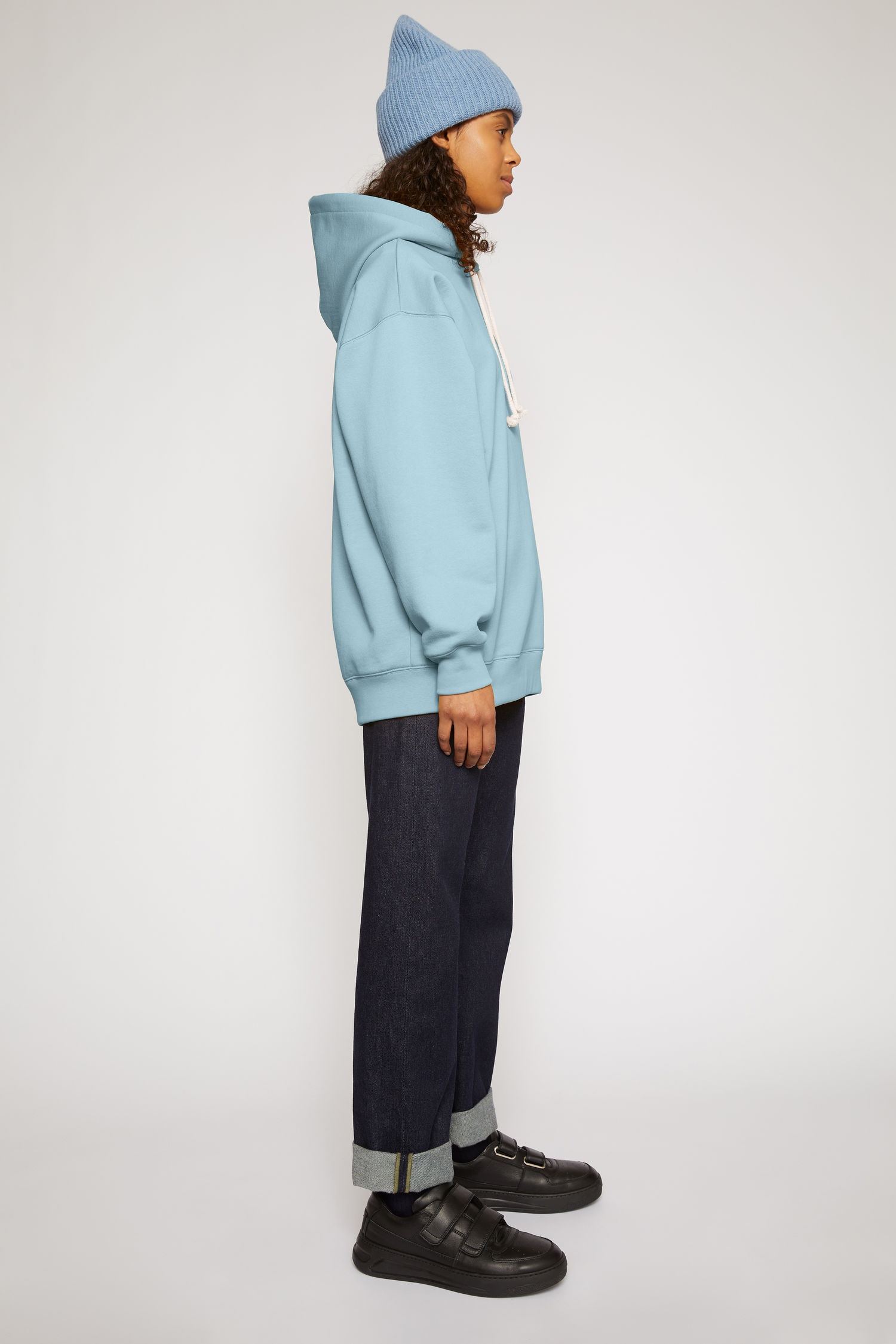 Oversized hooded sweatshirt mineral blue - 5