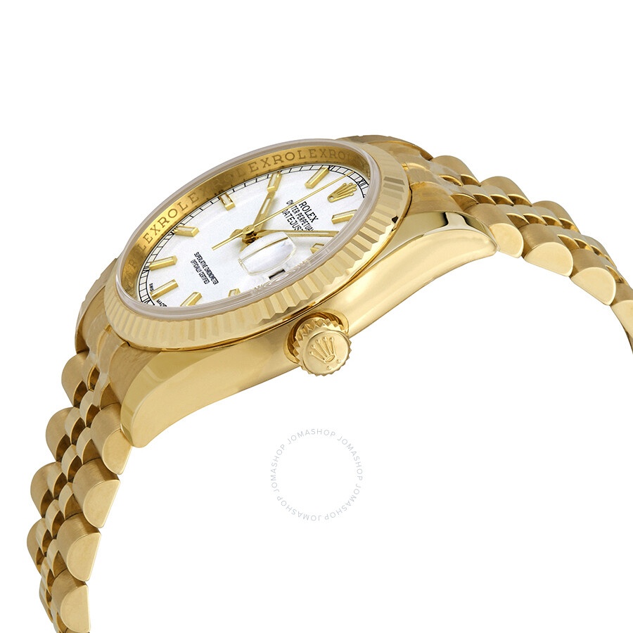 Rolex Oyster Perpetual Datejust 36 White Dial 18K Yellow Gold Automatic Men's Watch 116238WSJ - 2