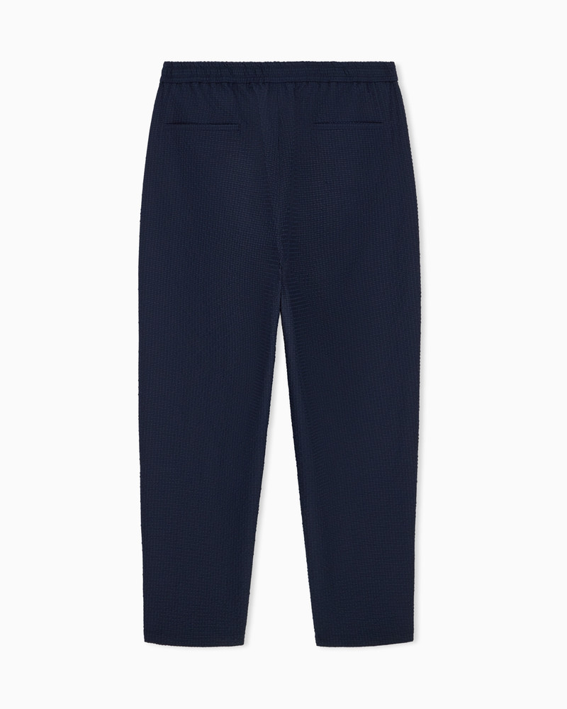 EMPORIO ARMANI ICON TECHNICAL SEERSUCKER TROUSERS outlook