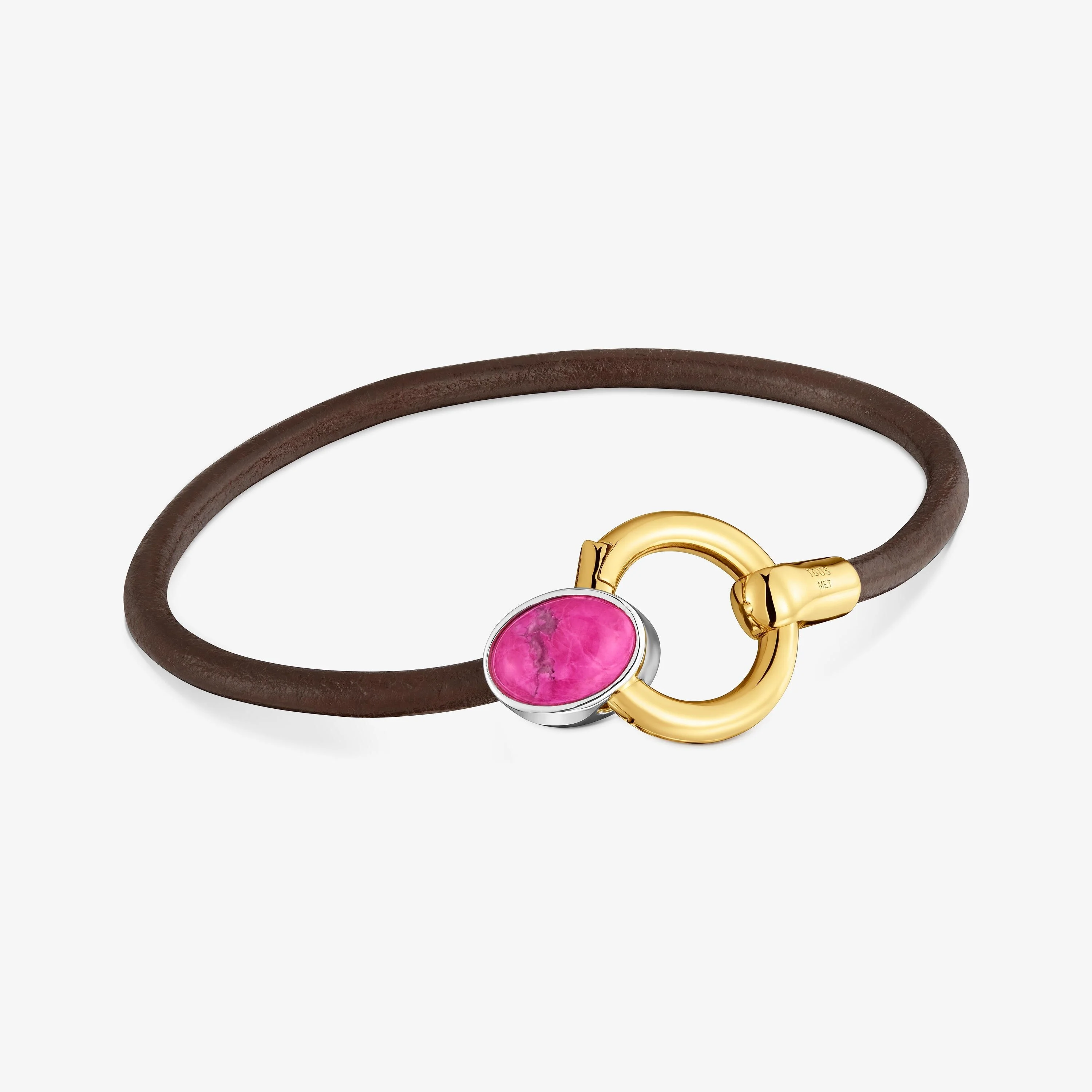 Two-tone Bracelet with aventurine and leather cord TOUS Gem Power - 1
