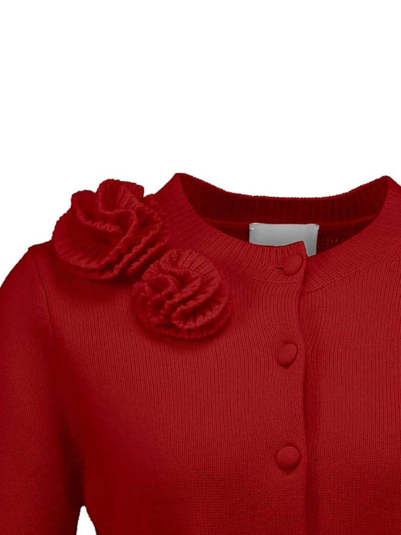 Allude floral-detail cardigan outlook