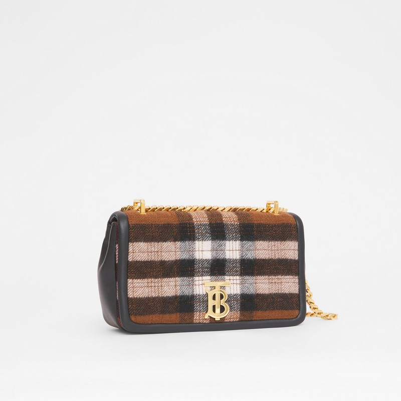 Small Quilted Check Cashmere Lola Bag 8