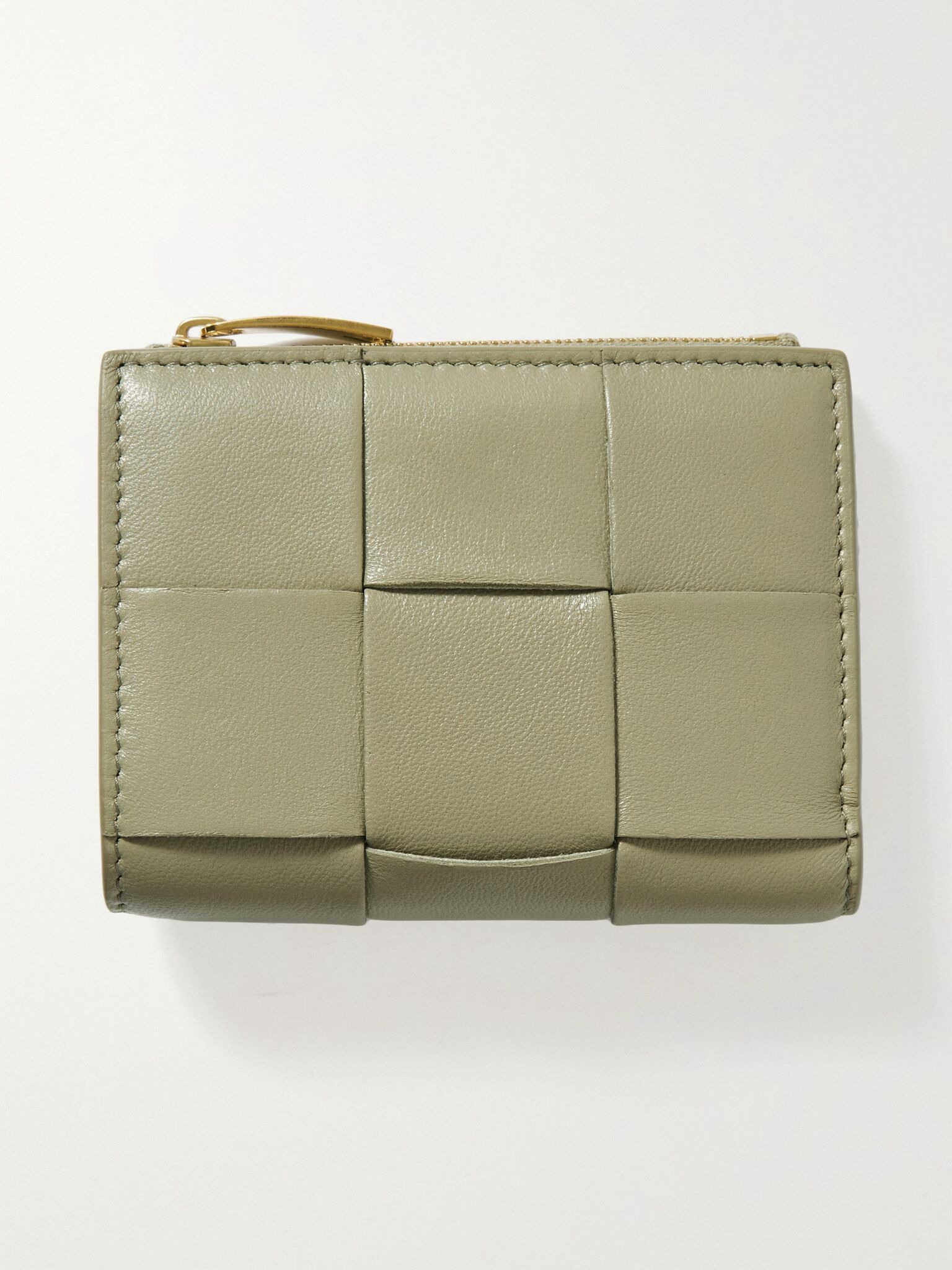 Cassette intrecciato leather wallet Green - 1