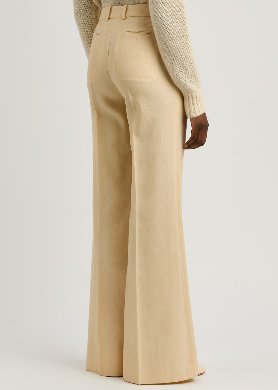 Chloe Flared-leg Woven Trousers - 3