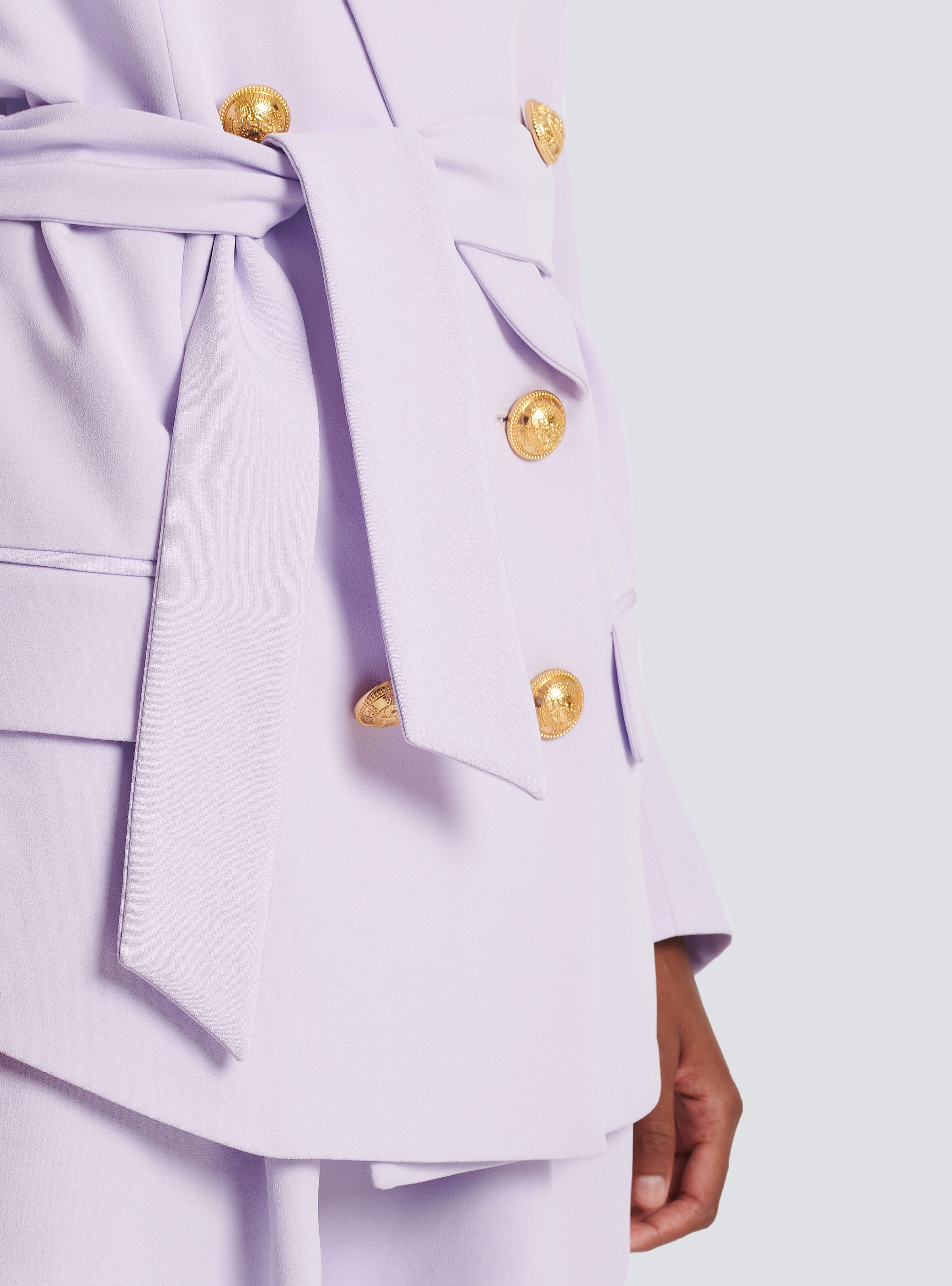 Crepe jacket with shawl collar - 9