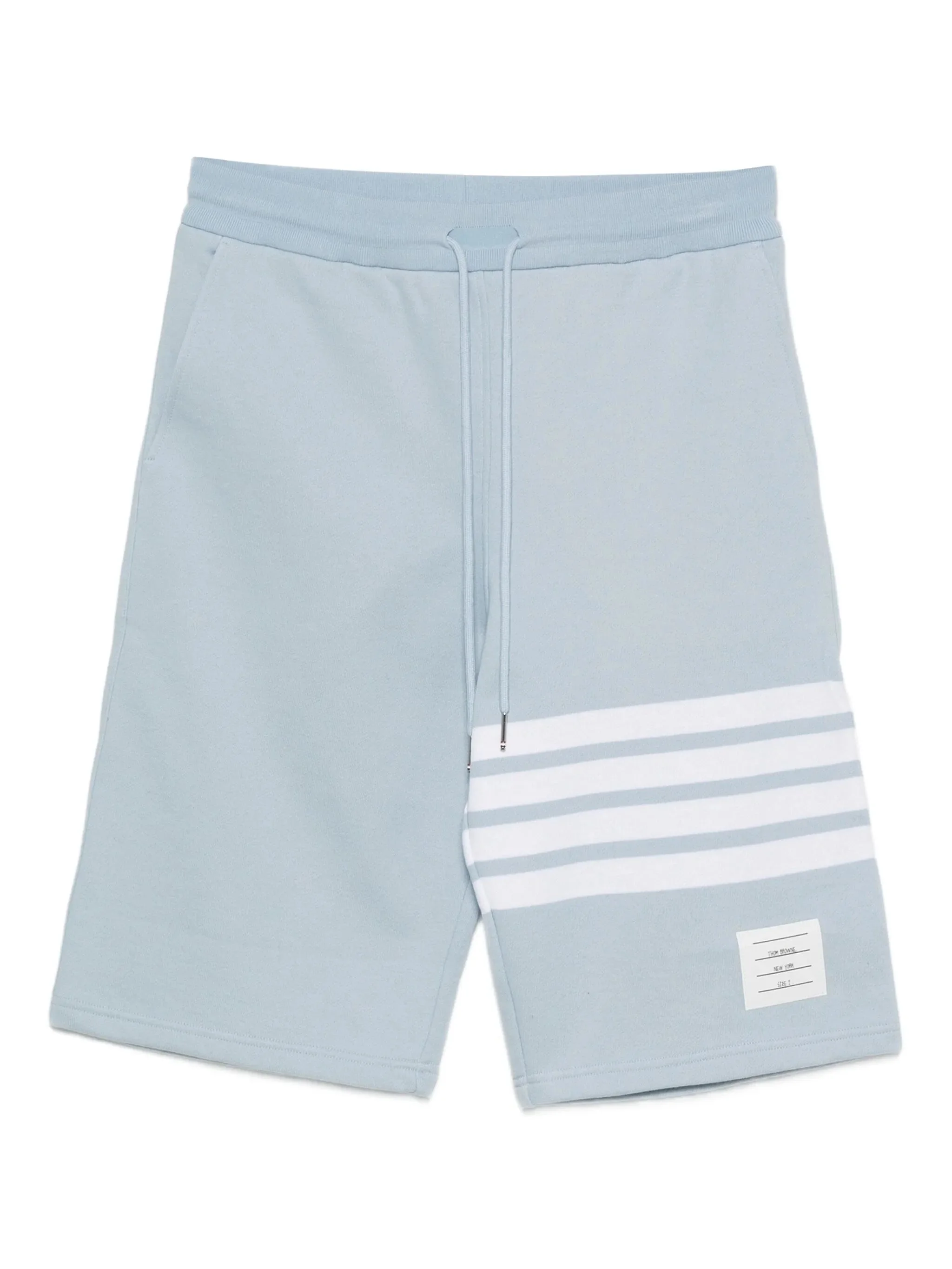 stripe-detail cotton track shorts - 1