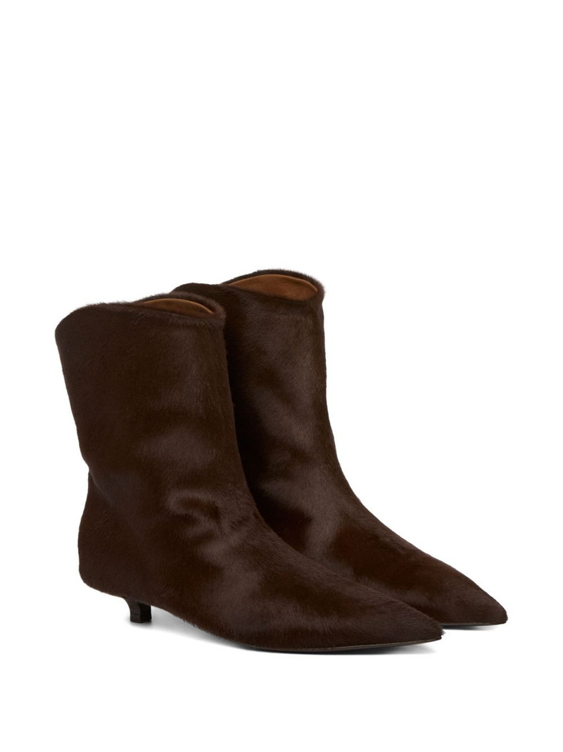 Marsèll calf-hair pointed-toe boots outlook