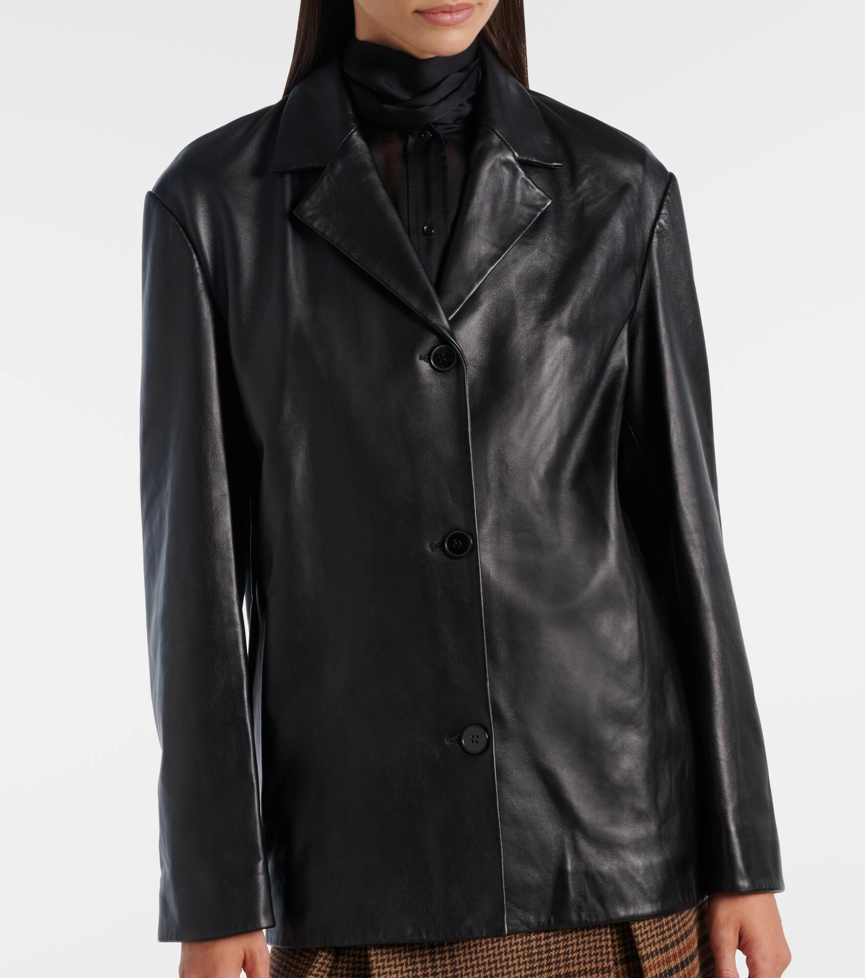 Opus leather blazer - 6