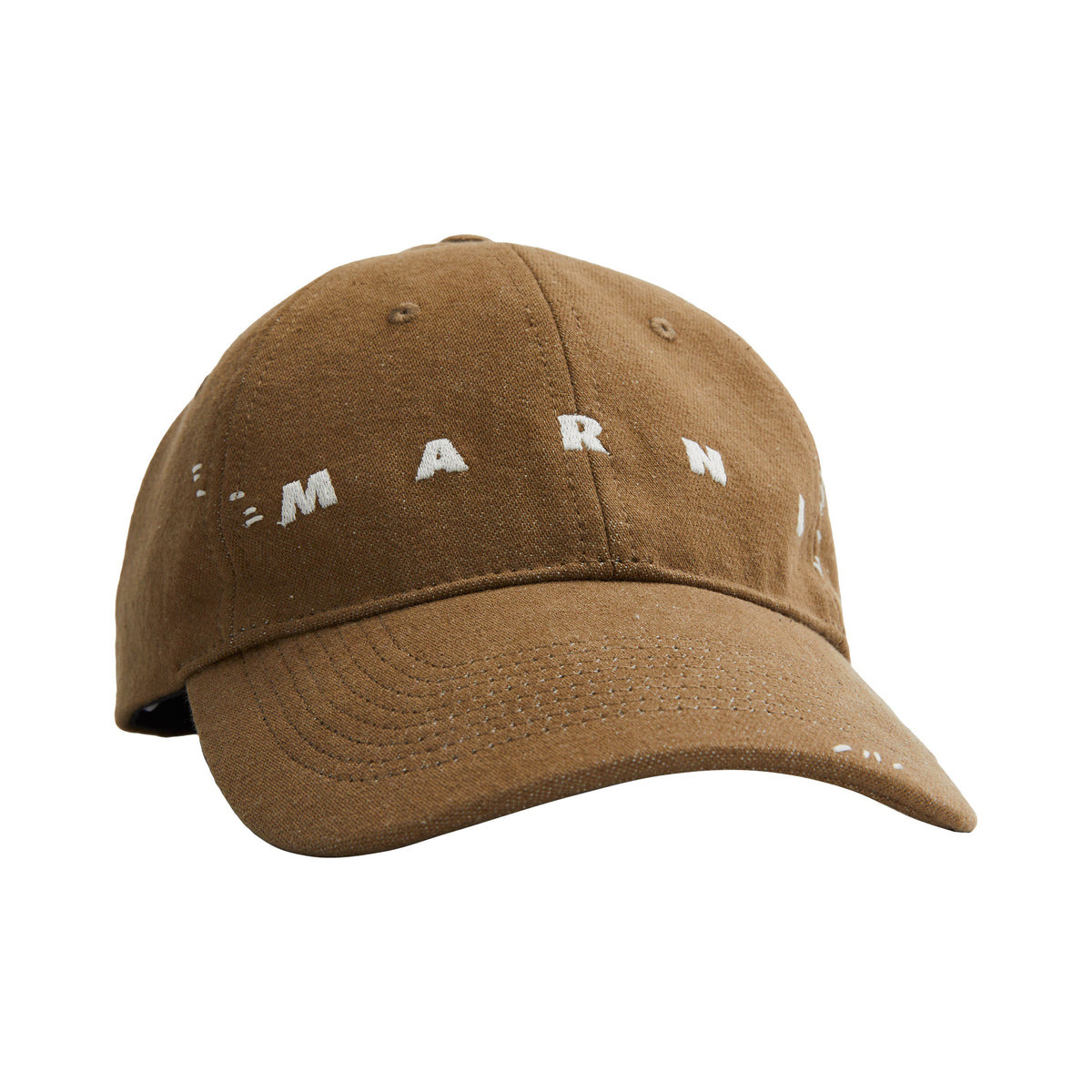 LOGO STITCHED BASEBALL CAP (BEIGE) - 1