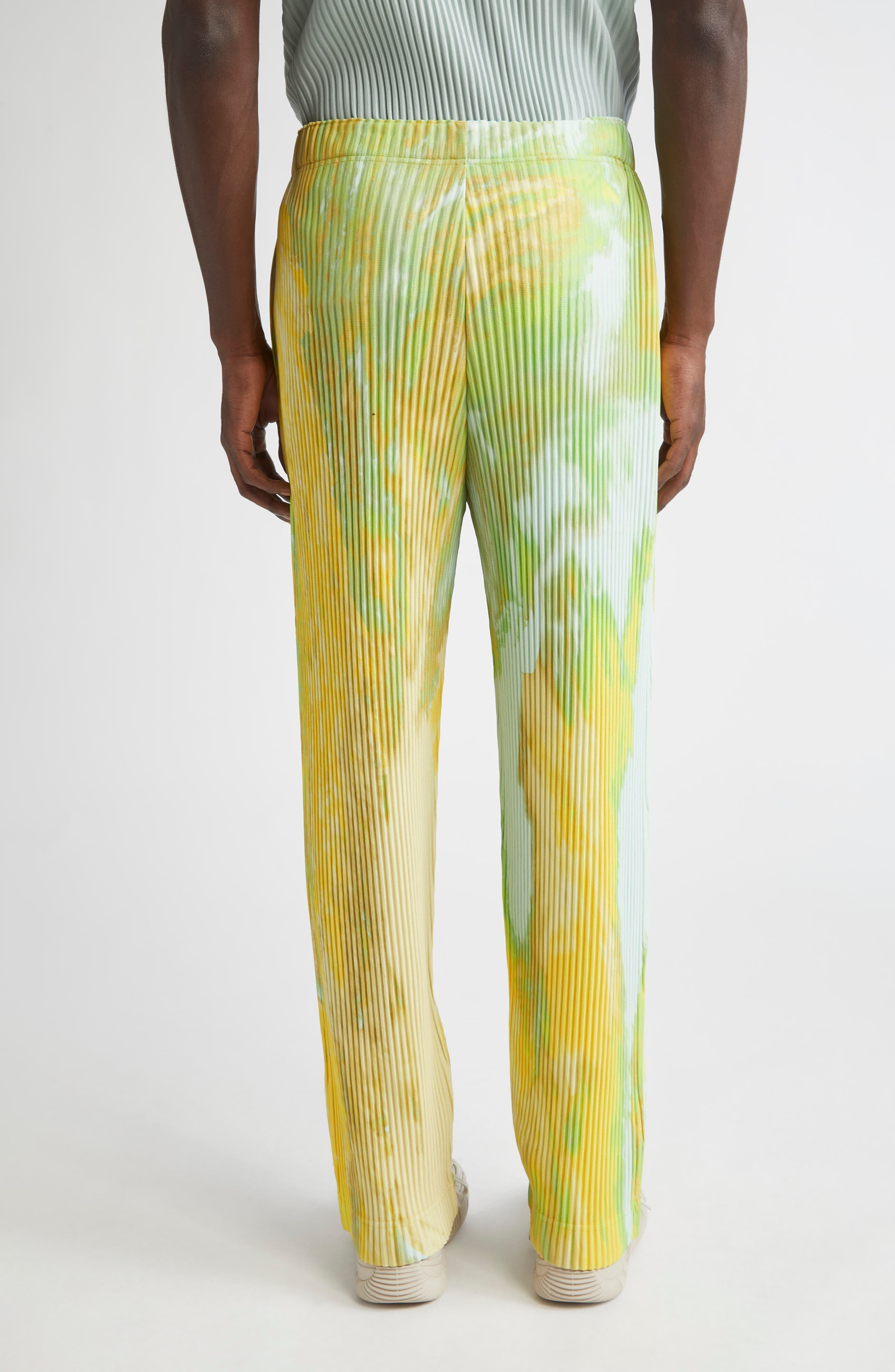 Homme Plissé Issey Miyake Agate Pleated Pants in Yellow at Nordstrom - 3