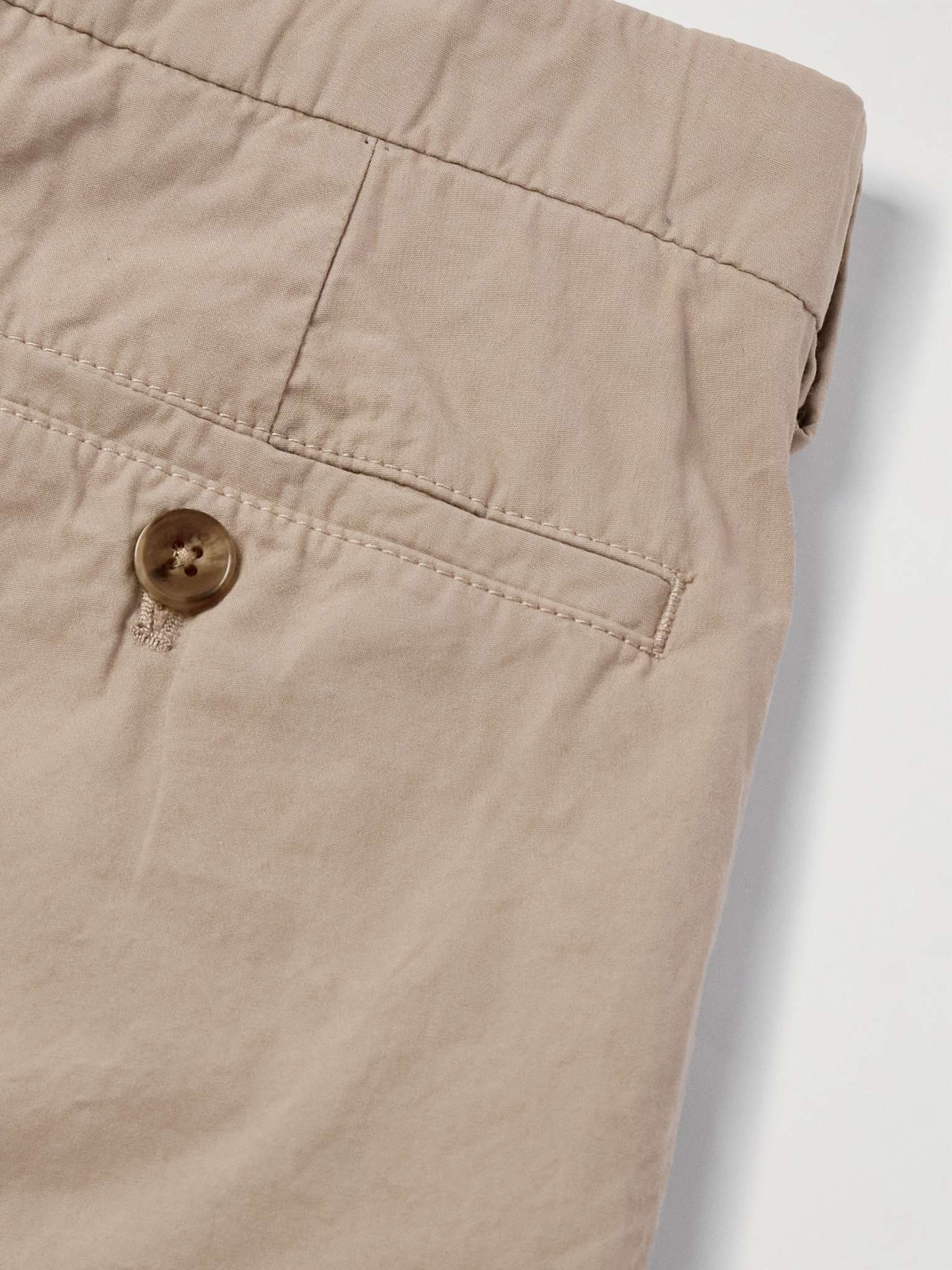 Bill 1080 Tapered Pleated Organic Cotton-Blend Trousers - 5