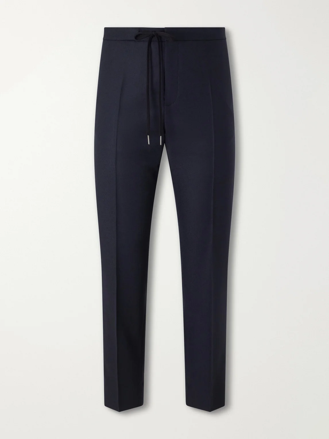 Straight-Leg Virgin Wool Drawstring Trousers - 1