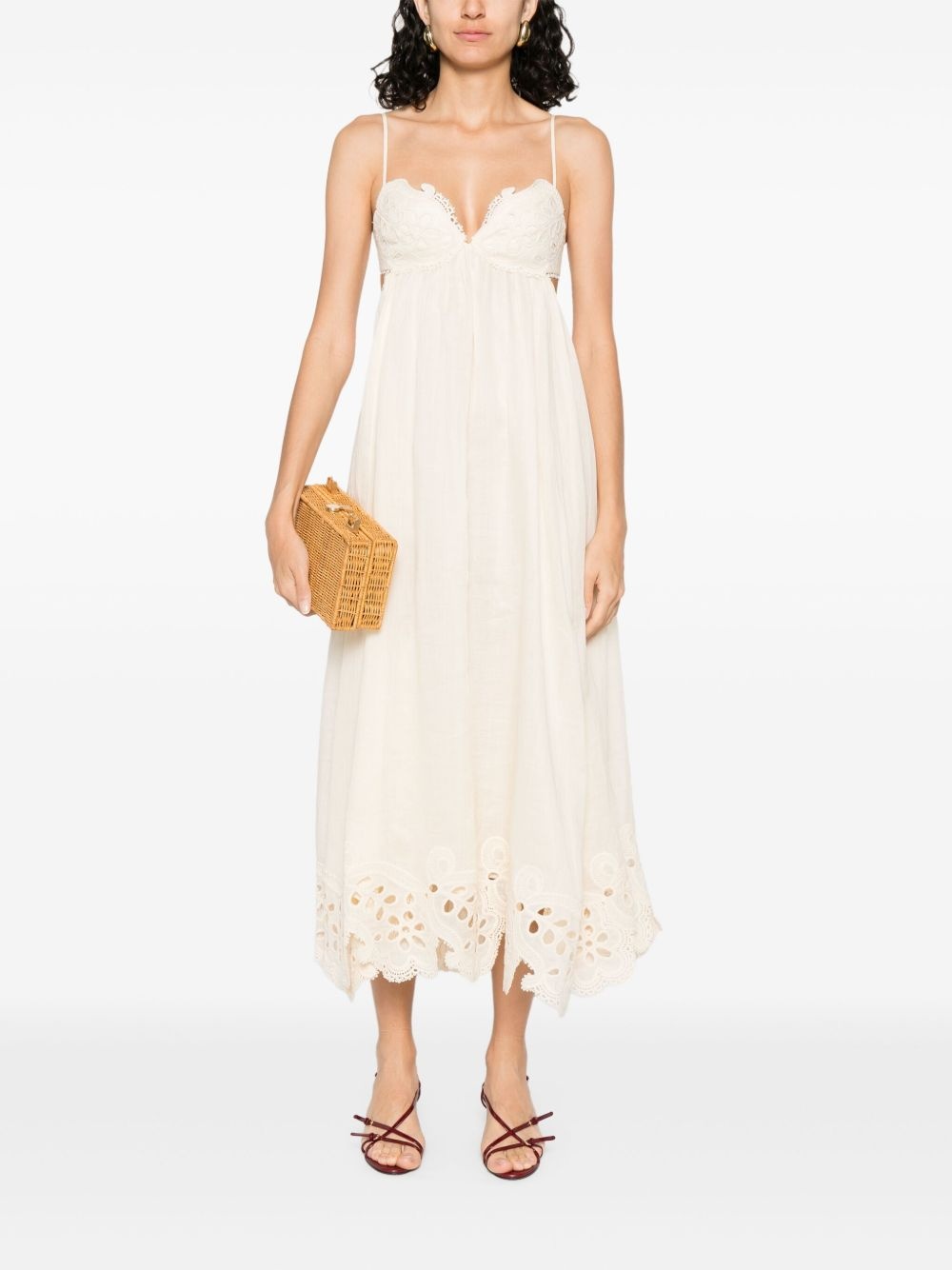 floral-embroidered dress - 2